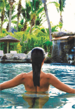 INDULGE SPA AT GALLEY BAY Set in a luxurious tree-house overlooking a bird sanctuary lagoon, this beautiful spa offers indoors air-conditioned treatment rooms, outdoors treatment "pods" as well as a plunge pool, in naturally beautiful, peaceful and soothing settings.