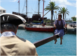 THE DUCKING STOOL Based on Bermuda's history, this entertaining re-enactment shares the island's past traditions of public punishment in the 17th and 18th century.