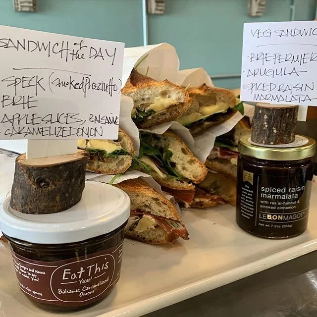 Great condiments and great cheese make great sandwiches! 🍯🧀🥖 @lebonmagot @eatthisyum @secondmousecheeseny