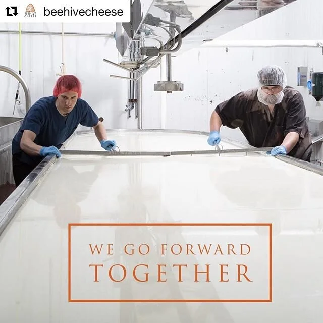 #Repost @beehivecheese with @get_repost
・・・
This is Sean (right) and Trevor (left). They're cutting the curd, which is done in lock-step to ensure ALL the curd is cut. This is how we consistently get such great cheese 🧀
.
We notice your shopping hab