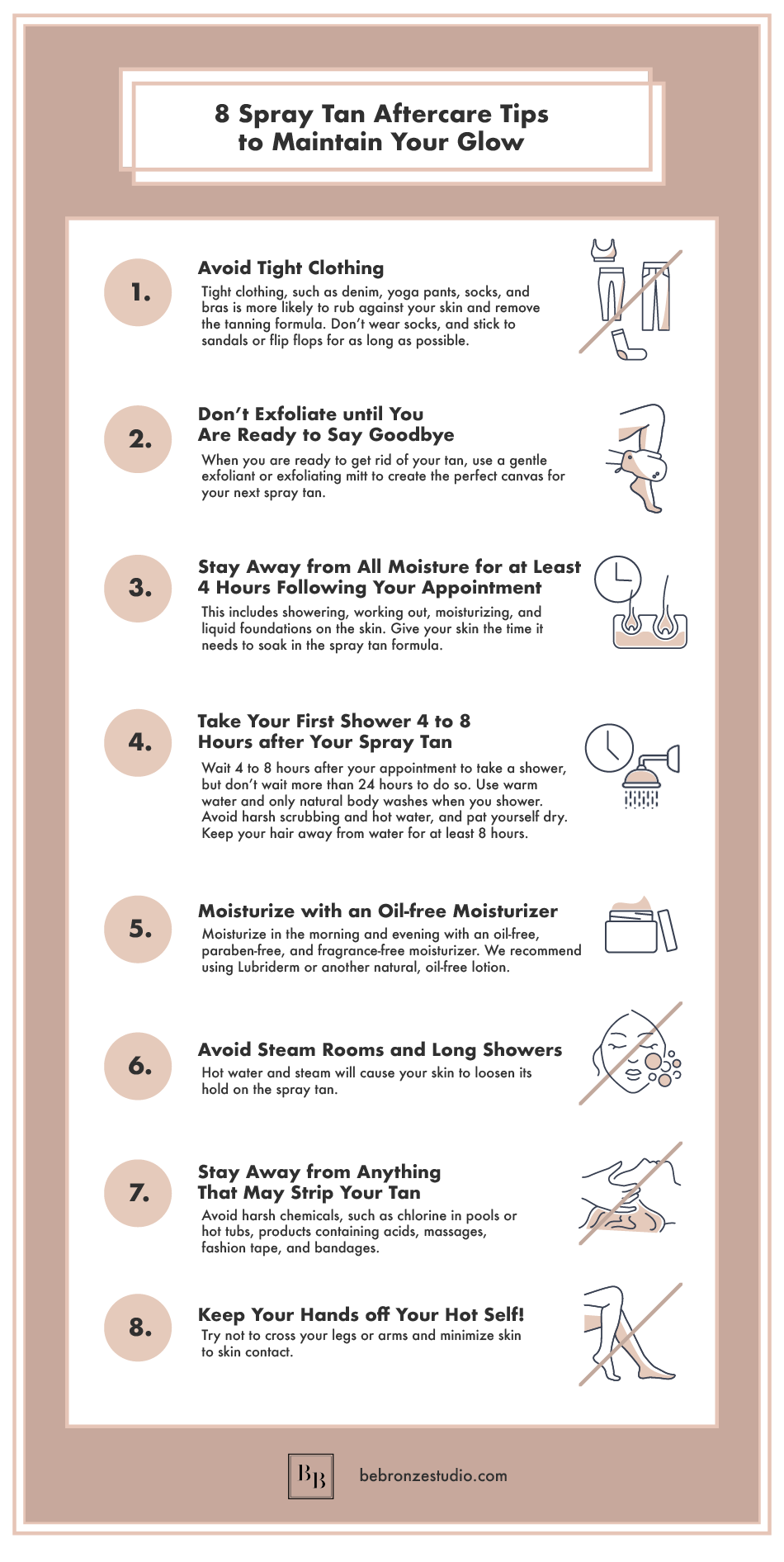 How Long Does A Spray Tan Last? 25 Tips To Maintain Your Glow | Be Bronze Studio