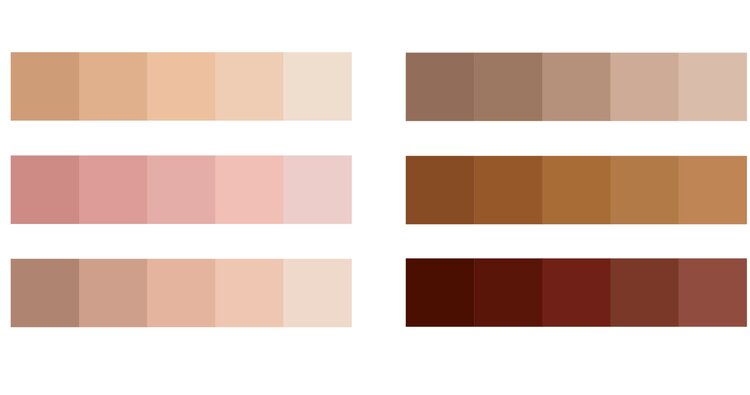 Shades of the color tan