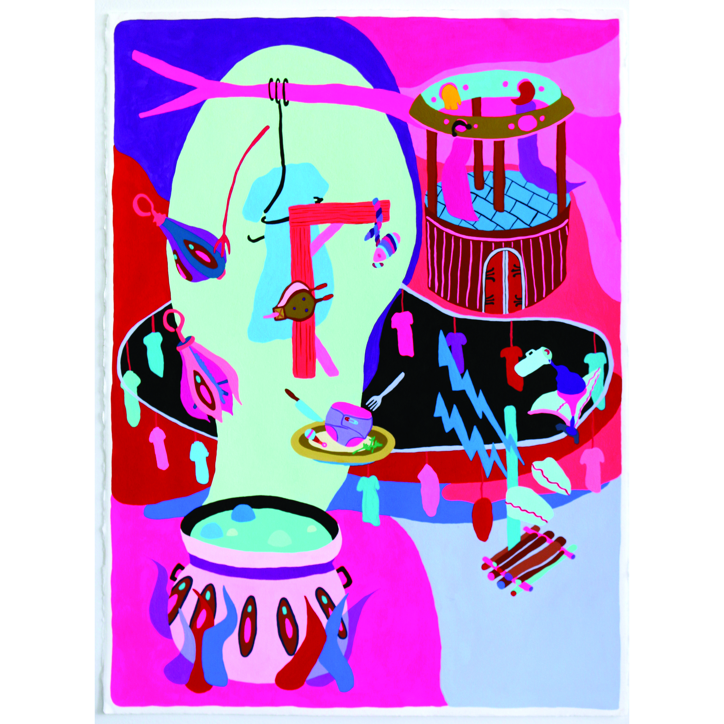 Cottage Industry: The Witch Hunt 22 x 30 inches, 2016