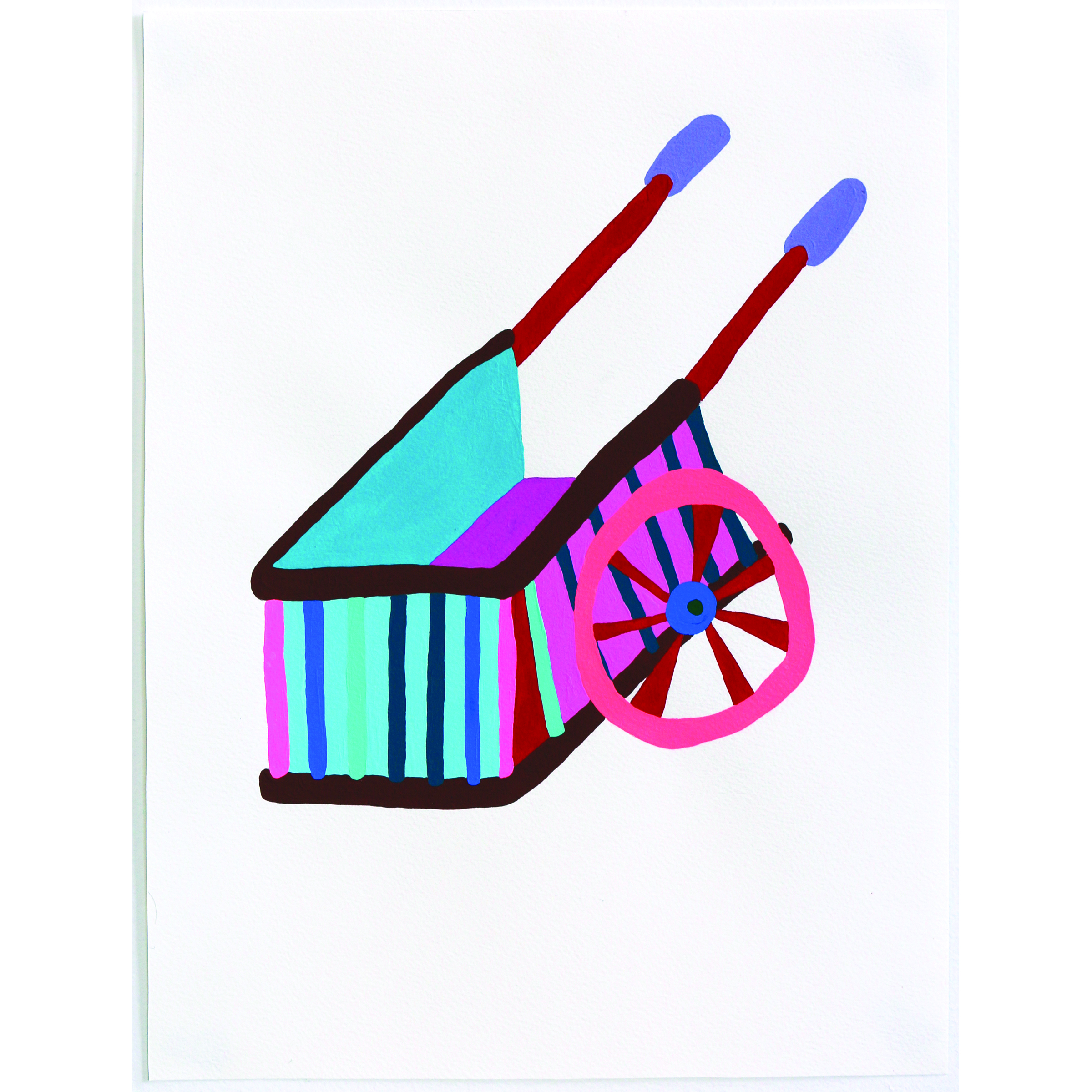 Witch Cart (Tool of Gallows) 11 x 14 inches, 2016
