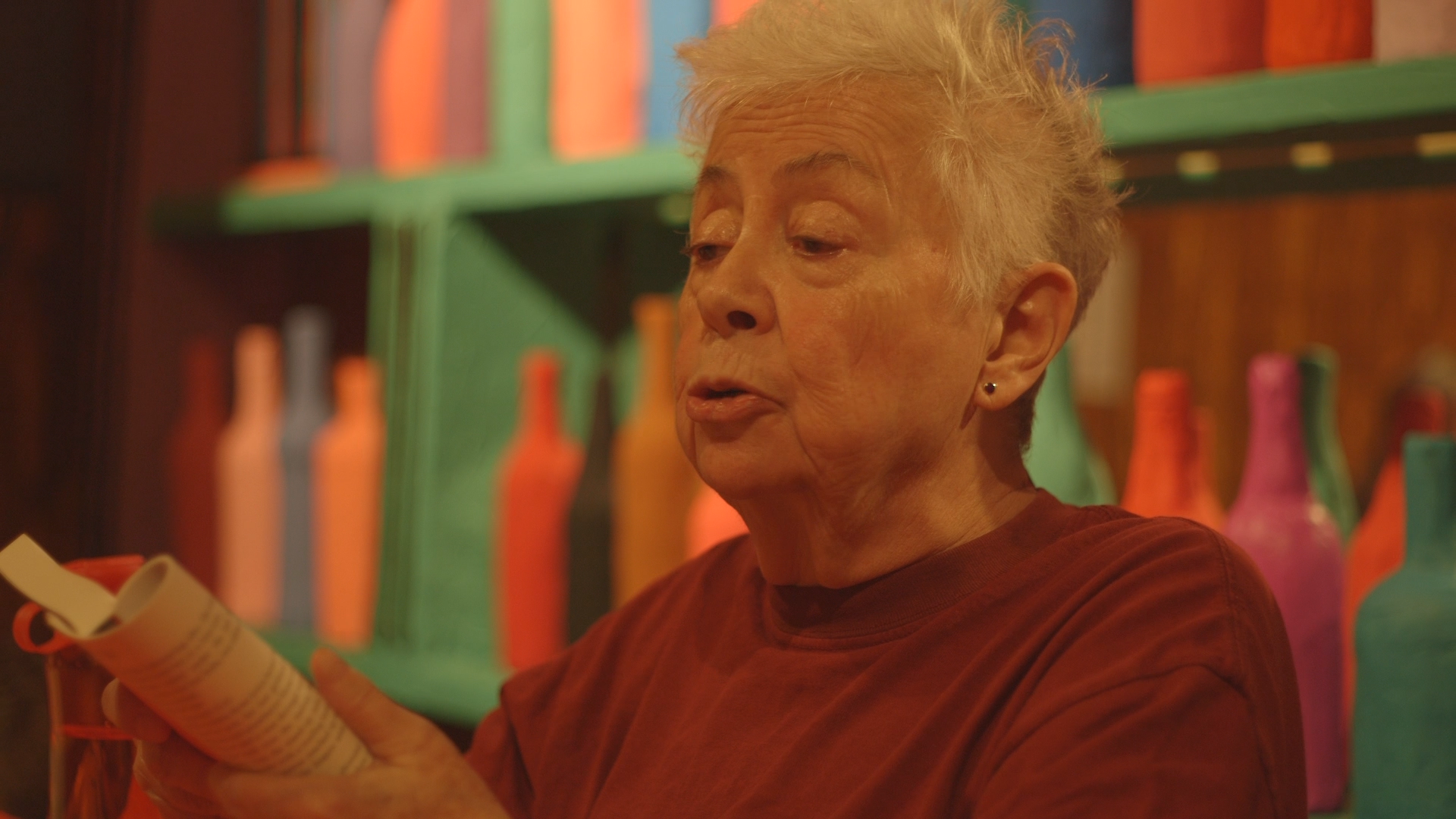 Writer Lisa Davis participating in the Eulogy Ritual at PULSE