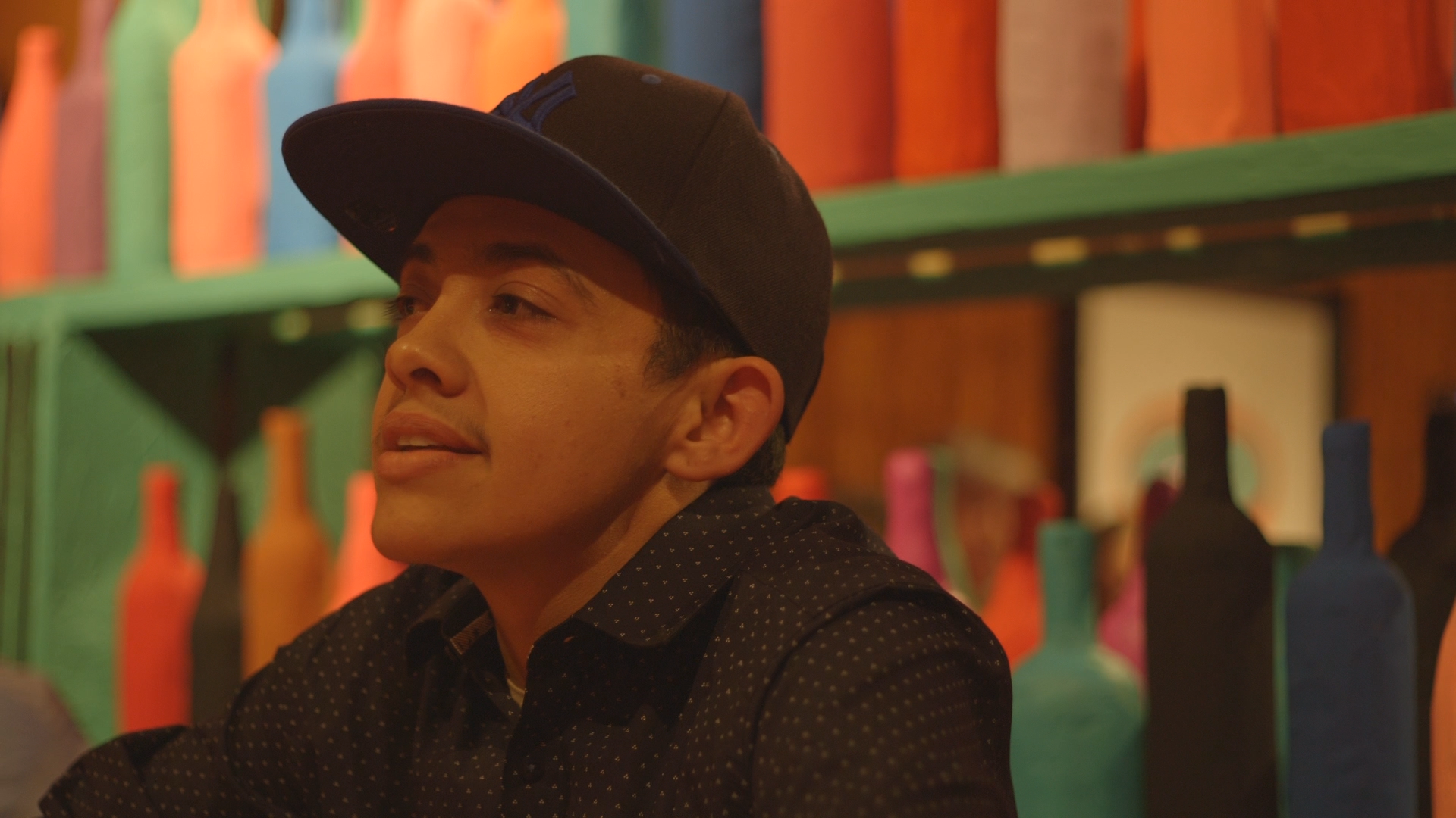 Performance artist J Soto participating in Eulogy Ritual at Wayfarers Gallery