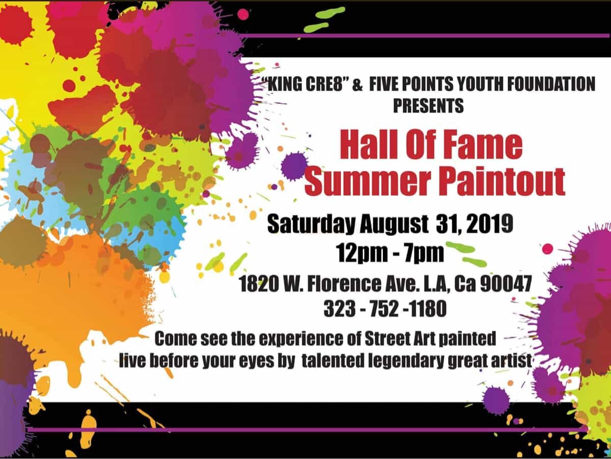 August 2019 Five Points Youth Foundation Hall of Fame Summer Paint Out Event