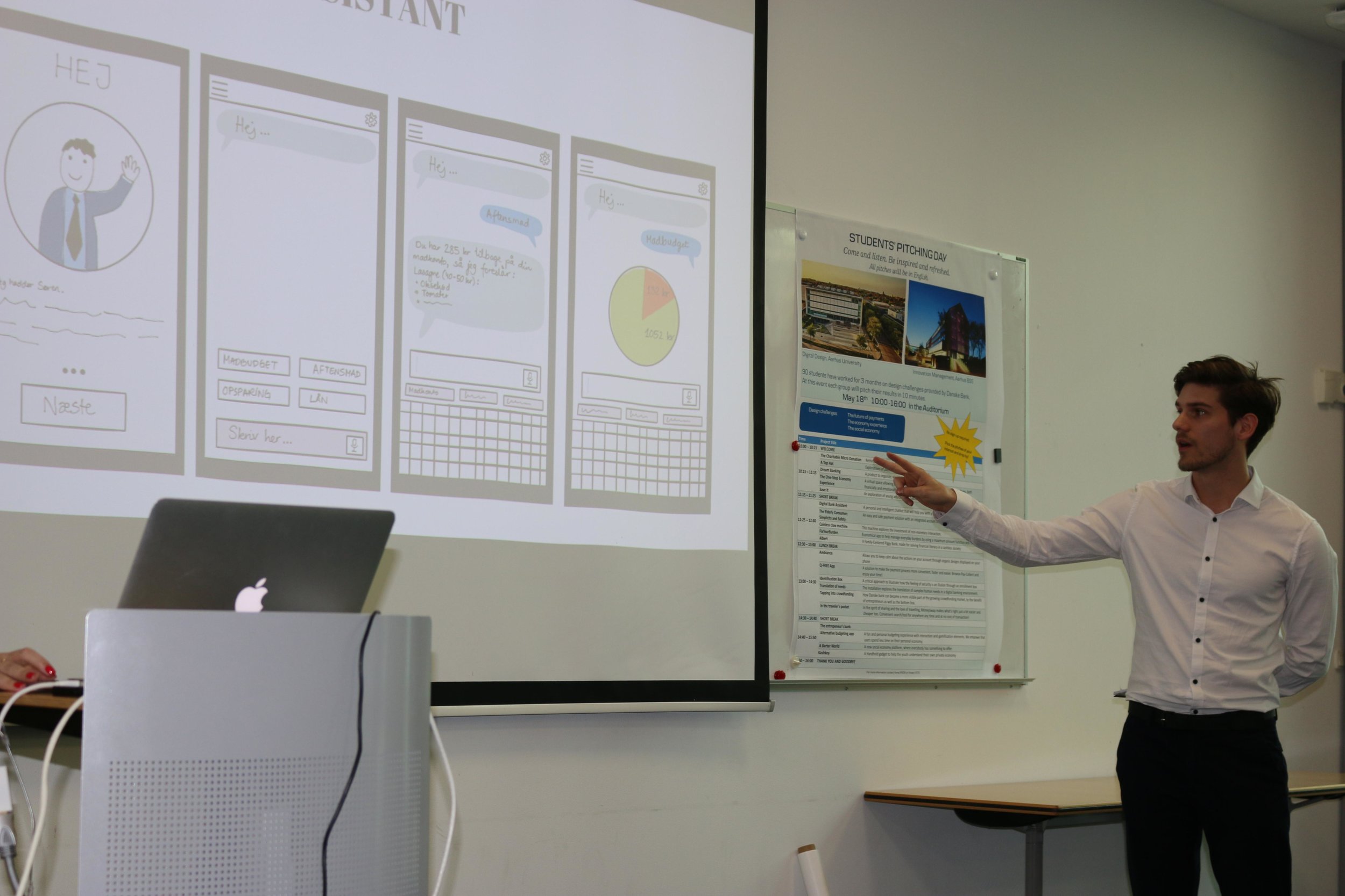 Presenting the concept of our artificially intelligent banking assistant for Danske Bank.