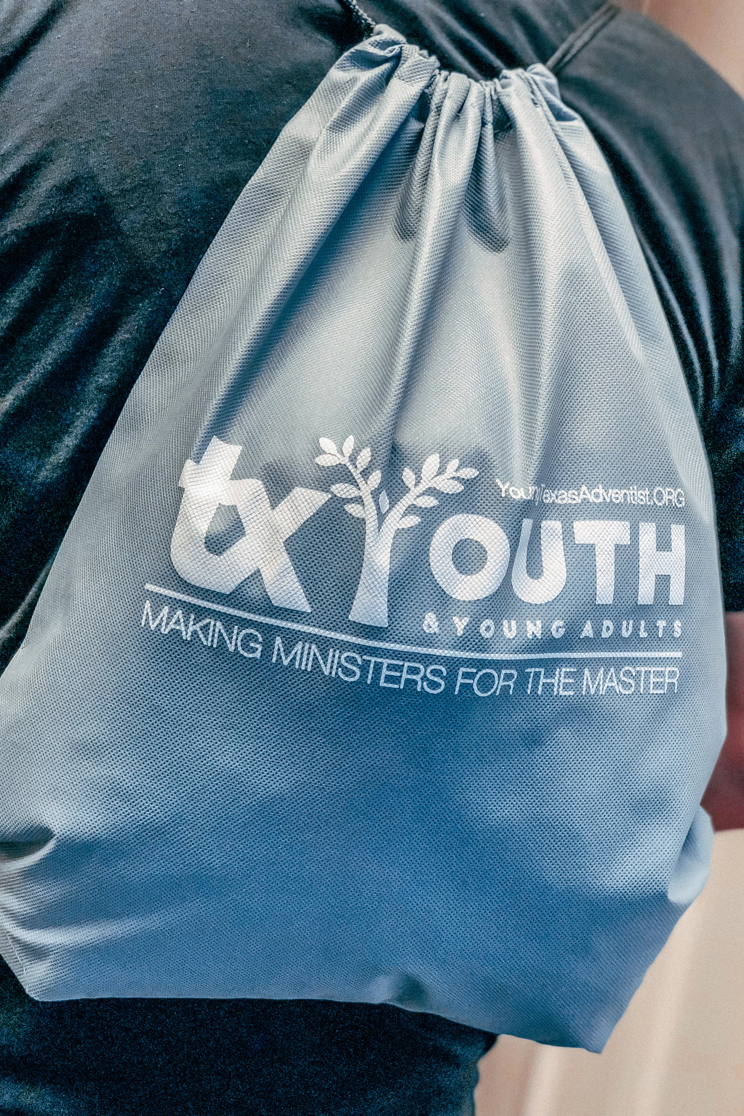 TX YOUTH - LOGO STRING BACKPACK $5.00ea | 25+ qty $3.00ea | Currently in: red | grey | orange | navy | green