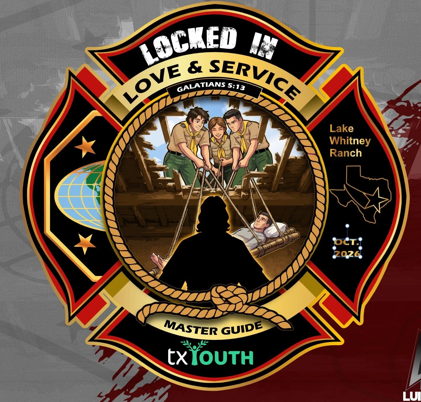 Rise Union Camporee Texas Pin ONLY