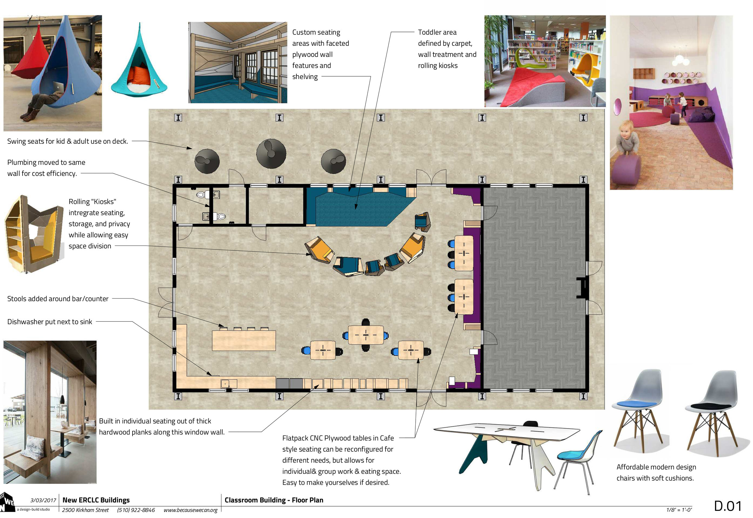Located in this central valley of CA, this Charter School serves a large community and is in need of more space as they expand. We were brought in to initially do some interior design schemes based on their needs.