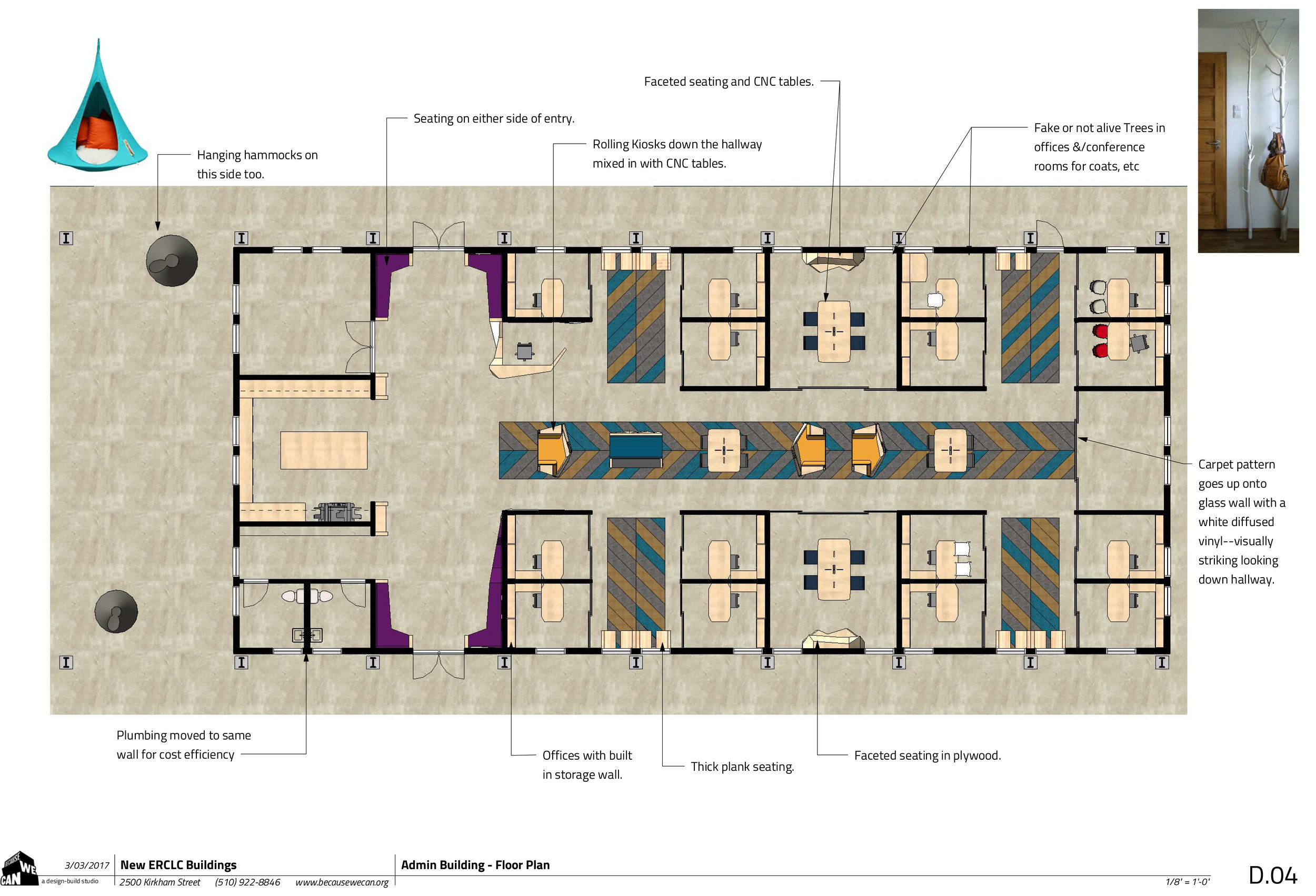  The administrative building layout offers teachers the much-needed private work space, and spacious meeting rooms. 