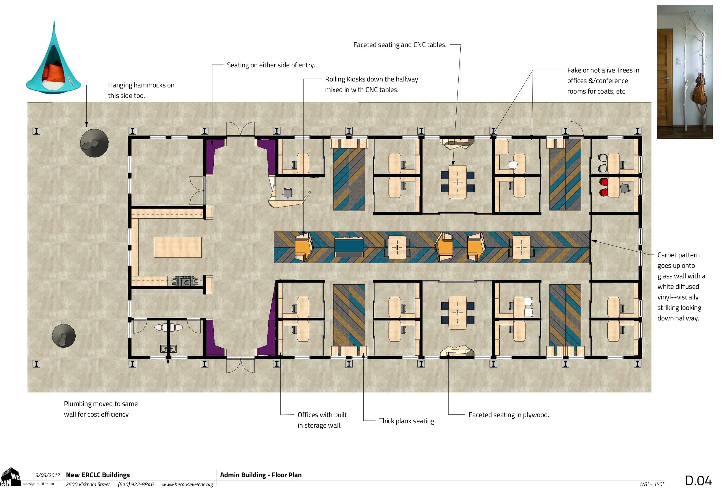 The administrative building layout offers teachers the much-needed private work space, and spacious meeting rooms.