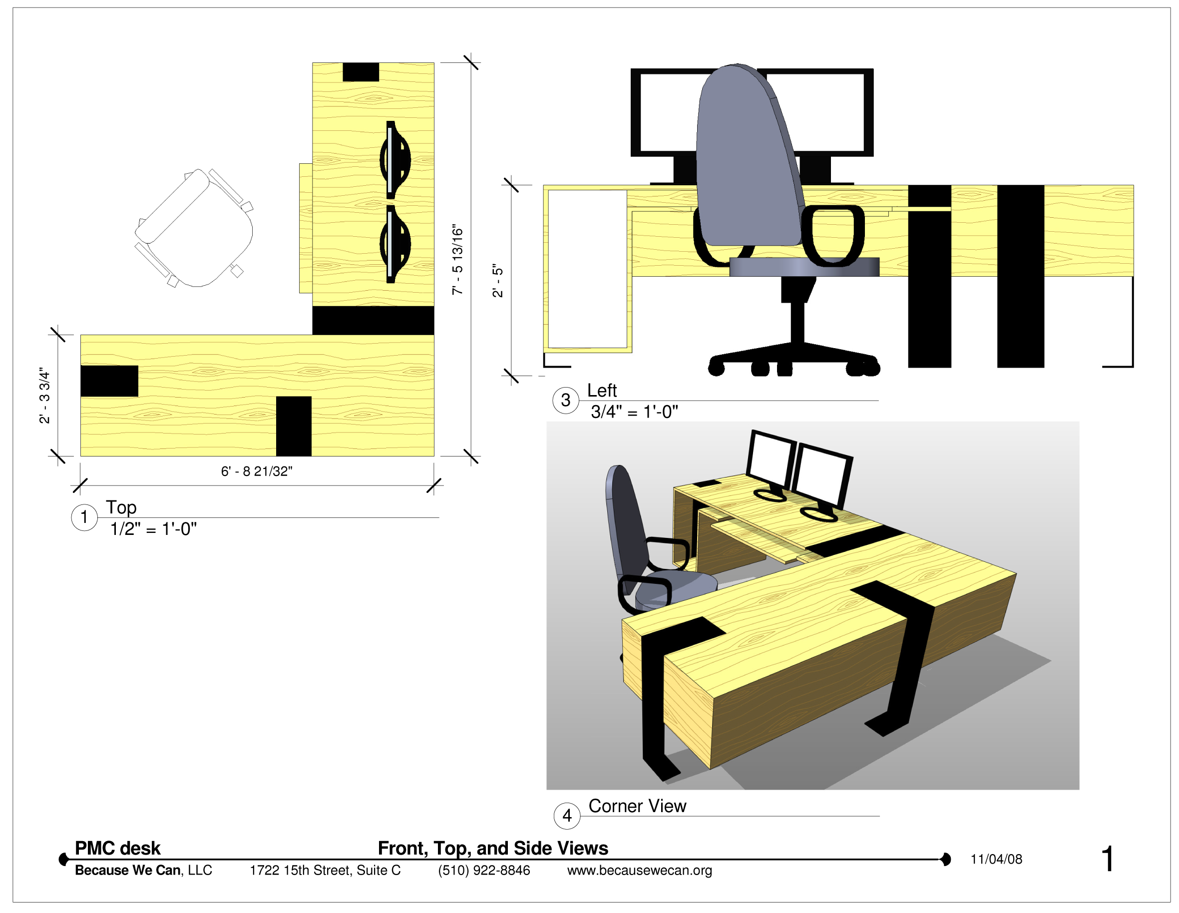 Desk designs with thick, steel metal legs, again a nod to the industrial nature of the business.
