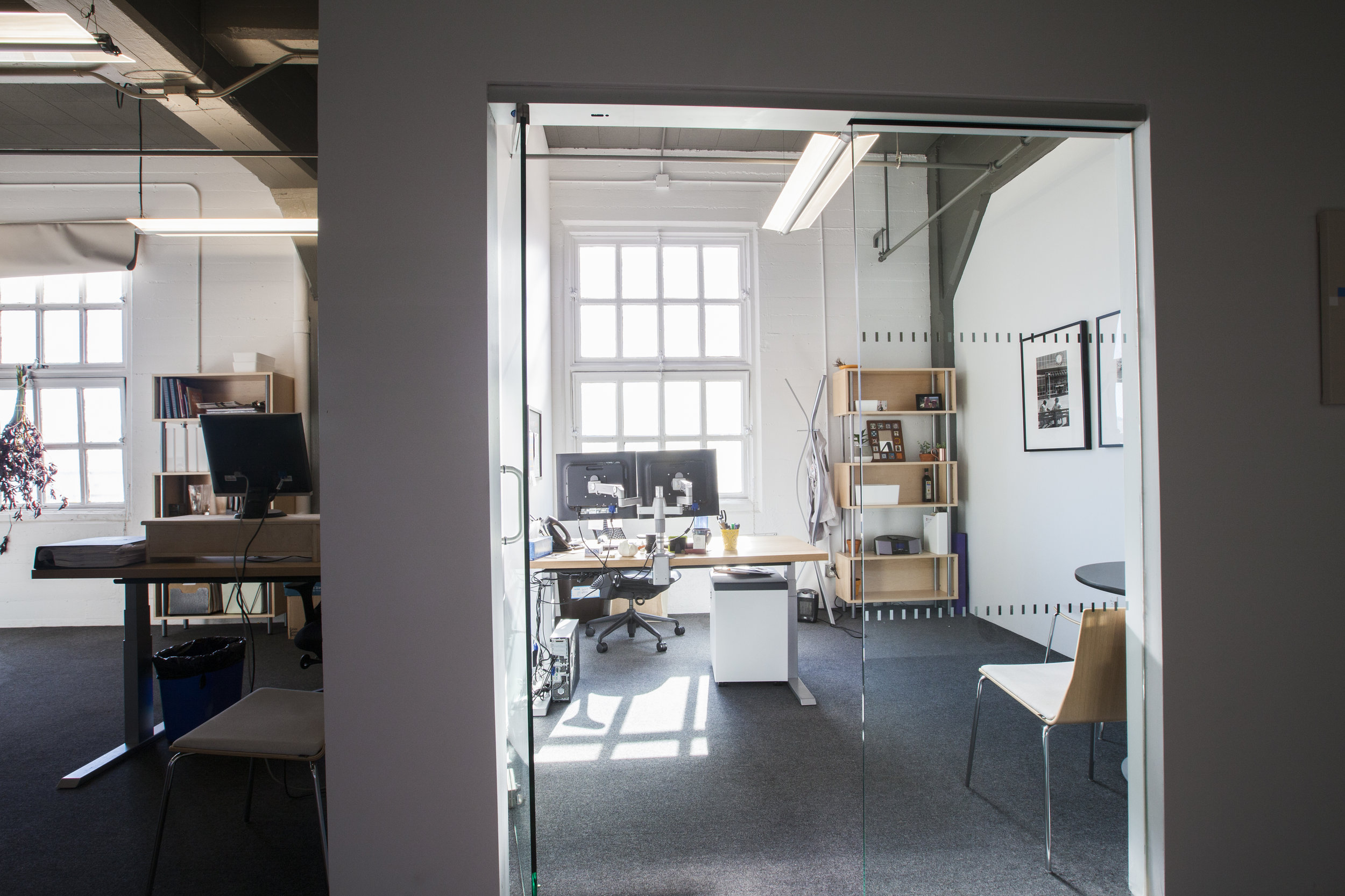  The private offices capture at least one window, making them bright &amp; relaxing places to work. 