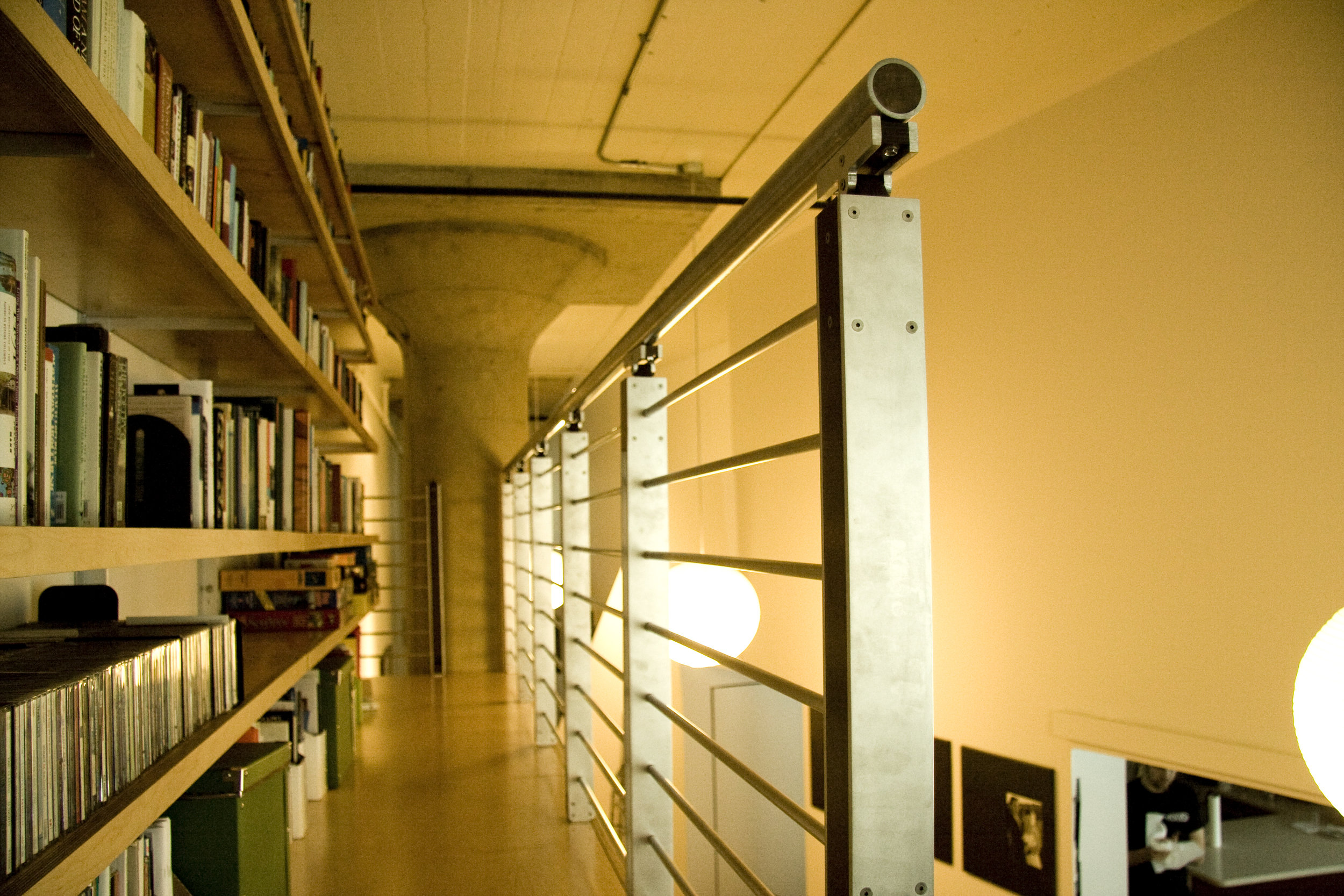  A stunning two-story library loft with plenty of storage. 