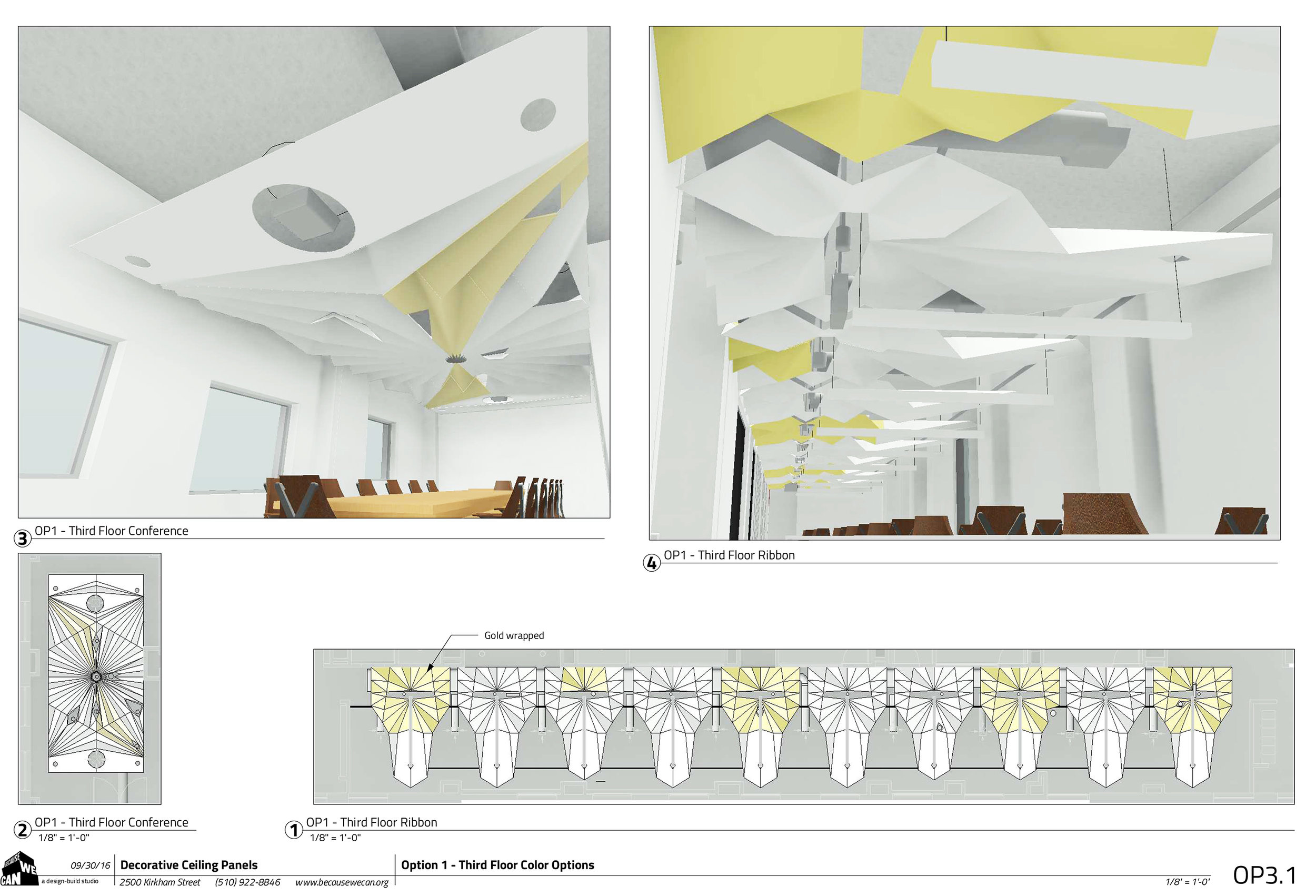  Color and pattern studies were done to create the most aesthetically pleasing design without creating complexity that would blow the budget. 