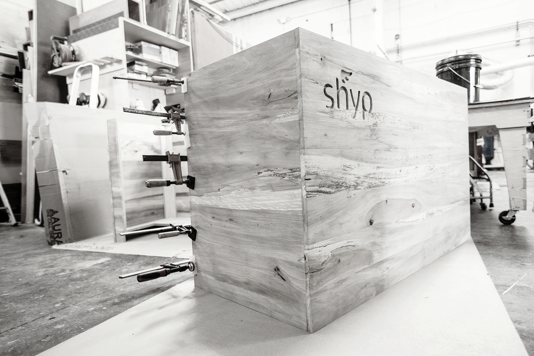  Our fabrication shop is tuned perfectly to realize our designs, mixing CNC joinery and traditional craftsmanship. 