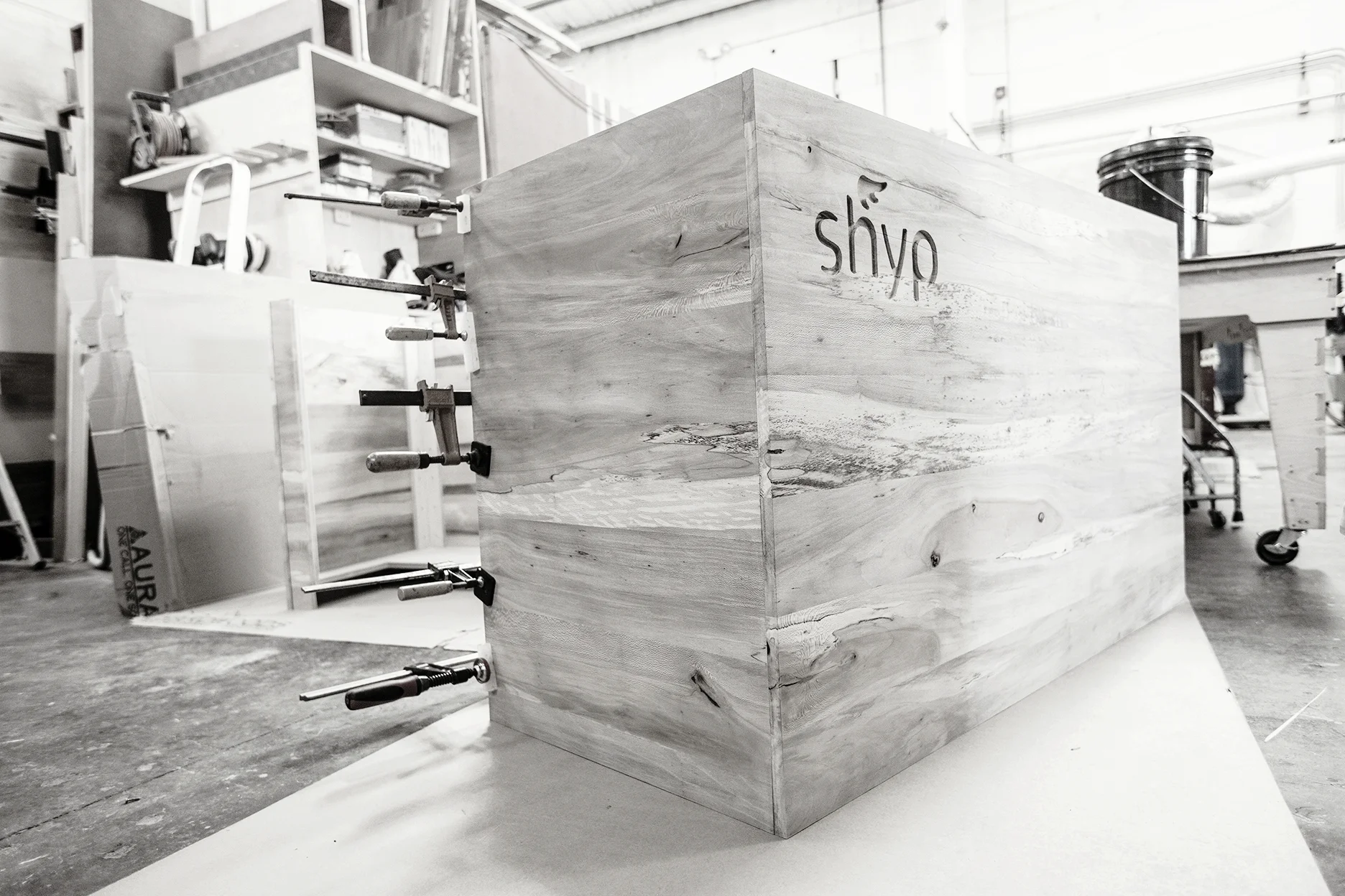 Our fabrication shop is tuned perfectly to realize our designs, mixing CNC joinery and traditional craftsmanship.