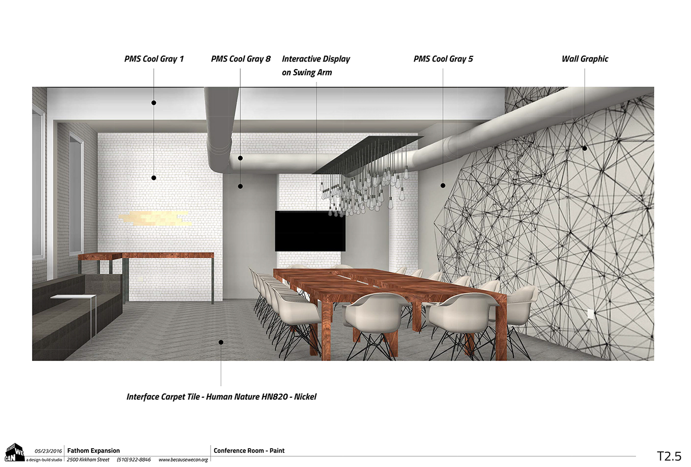 These initial concept designs for their new conference and meeting rooms helped them realize what they wanted for these new spaces.