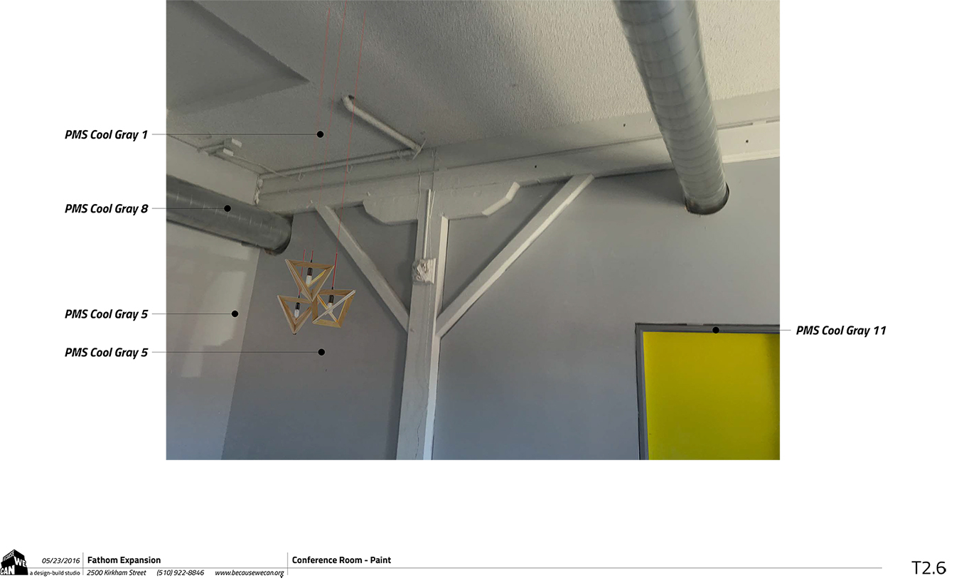 We used a bright accent of yellow throughout the space inside and out to keep the space modern and clean, but also bring in a bit of color.