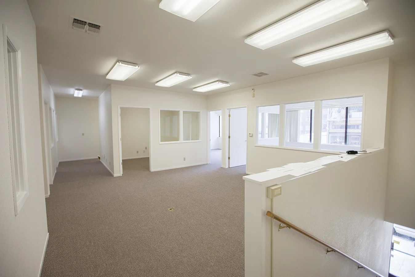 Here is the space before the remodel began. We're still under construction and it's already an improvement!