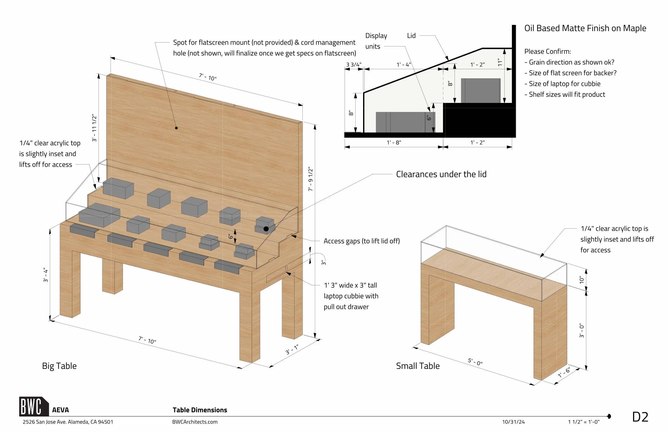 Custom Display Table
