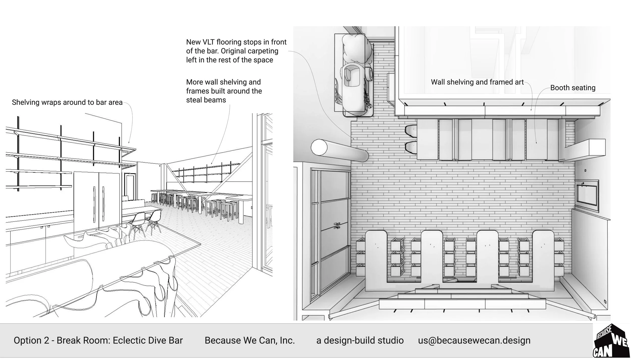 Funky up your office space: Interior Finishes & Custom Furniture — BWC