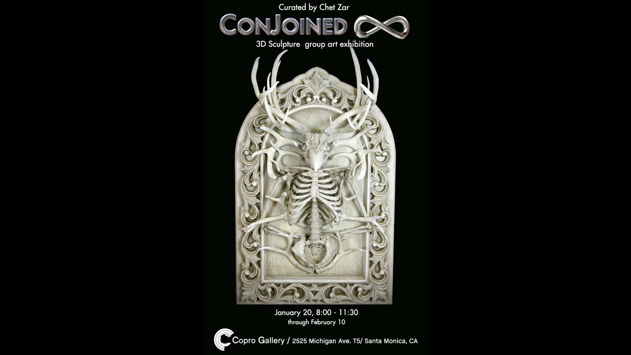 'Conjoined 8' official poster featuring sculpture art by Chris Haas