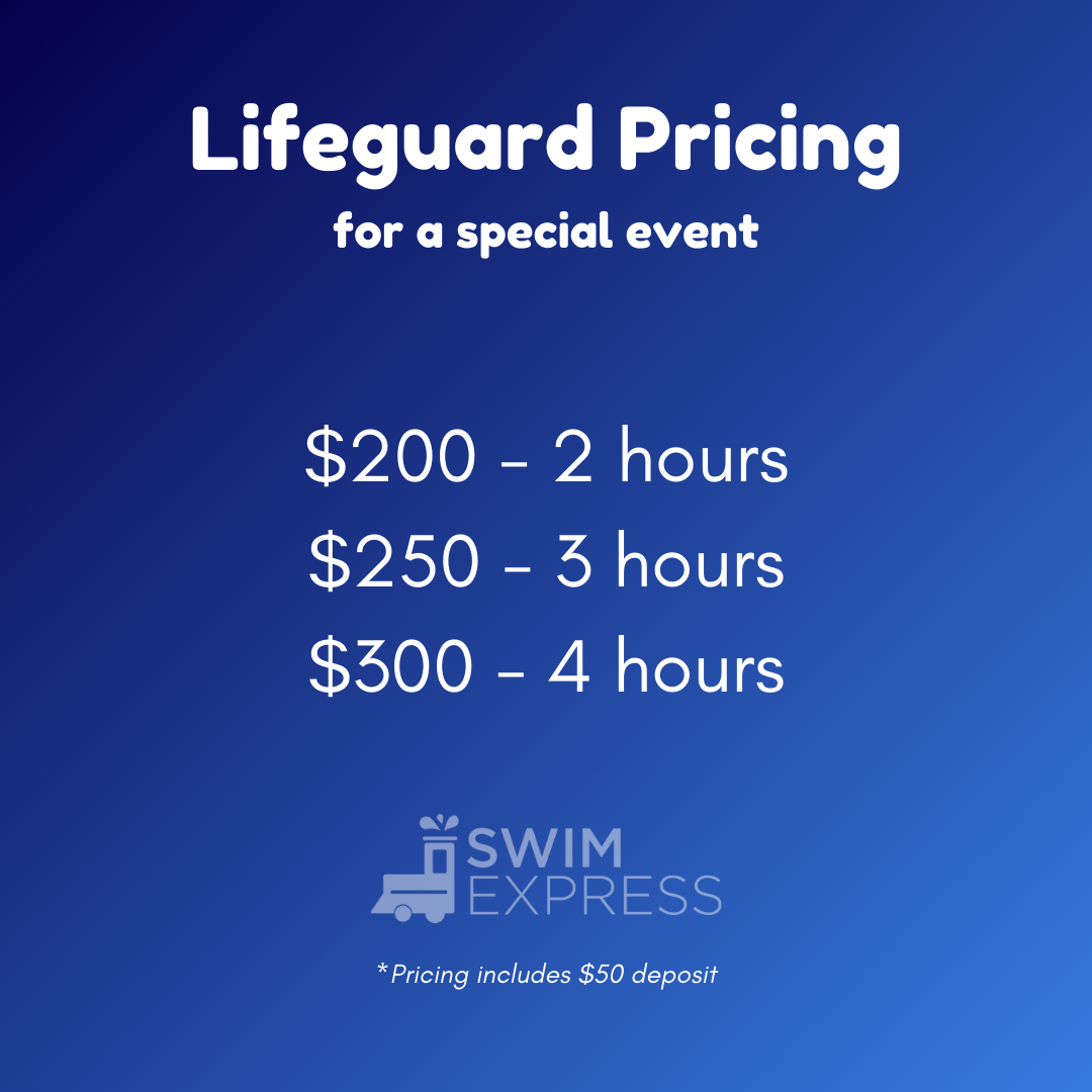 lifeguard for safety pool party or pool event