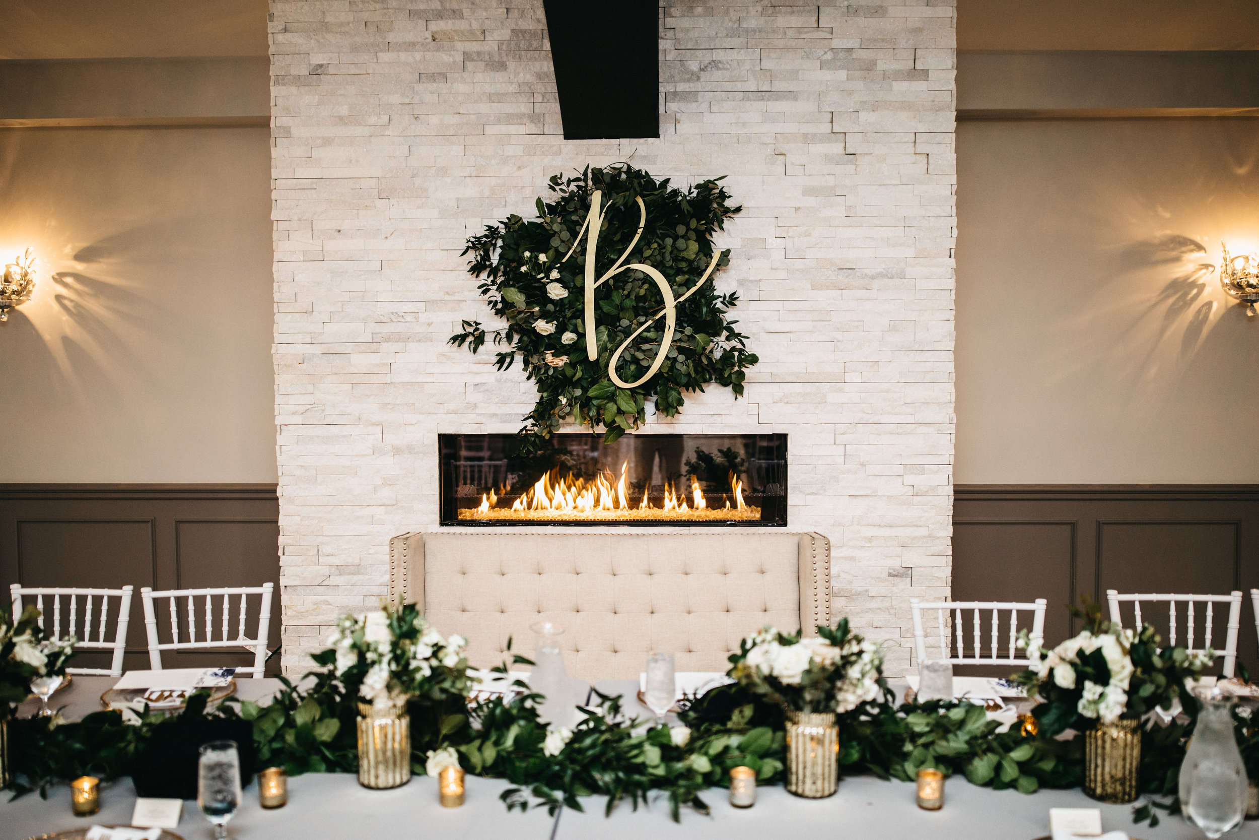 3. Greenery + Monogram Installation