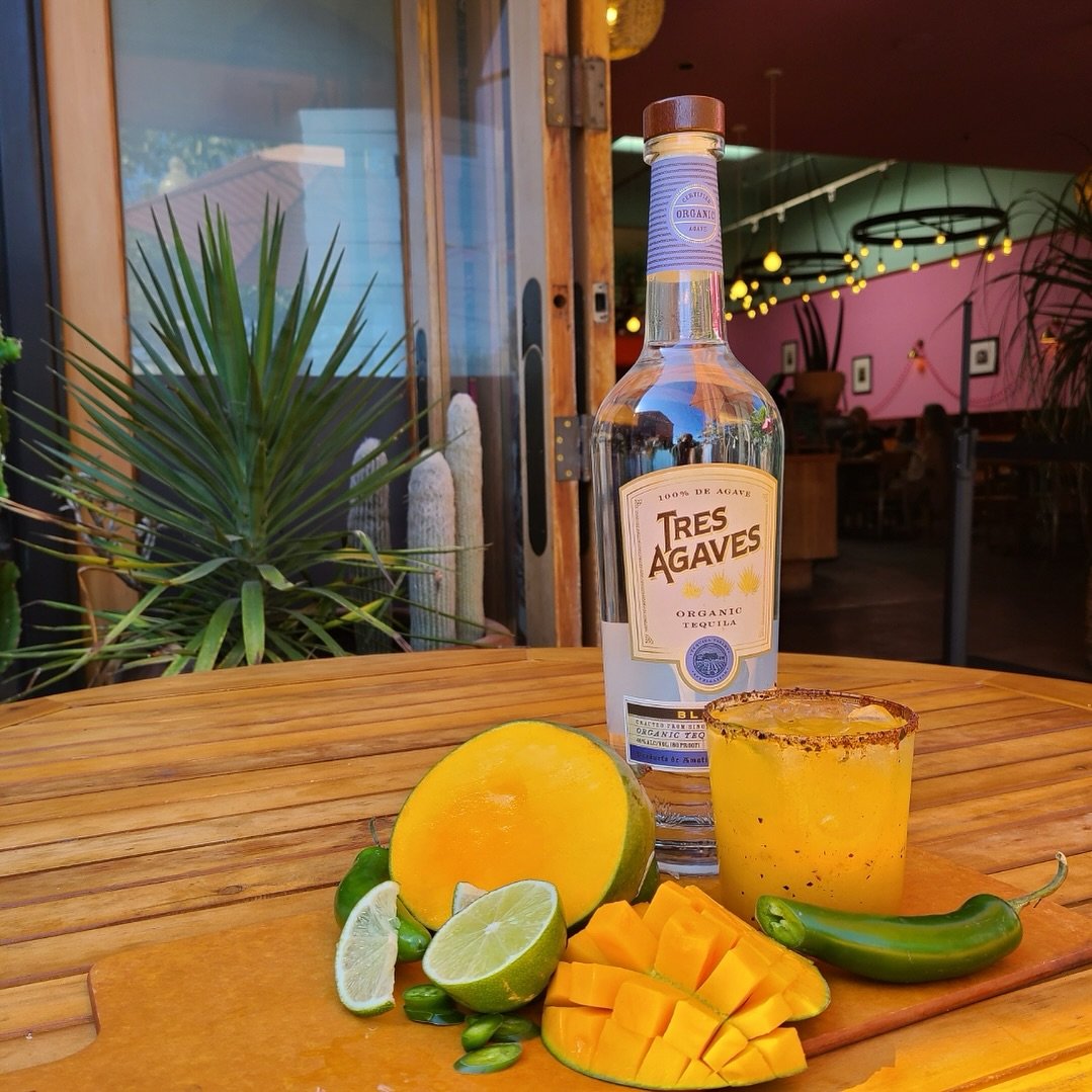 IT&rsquo;S BACK!! Mango Cocktail 😋 made with @tresagaves blanco tequila, organic mango syrup and lime juice with a chili salt rim. Can also be made spicy 🌶️ #tresagaves #cocktail #mango #berkeley #berkeleyshops #fourthstreetberkeley #mexicanrestaur