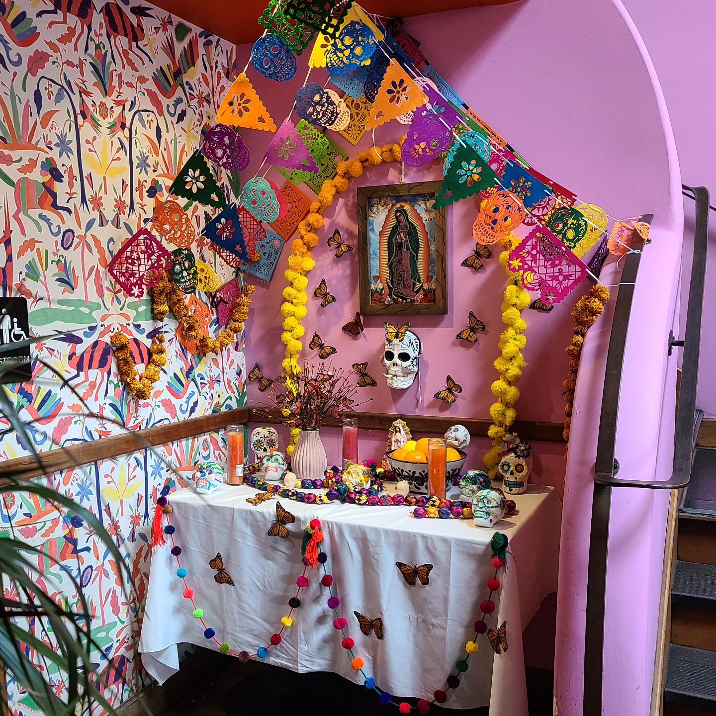 Honoring our loved ones through d&iacute;a de los muertos. #altar #diadelosmuertos #tacubaya #restaurant