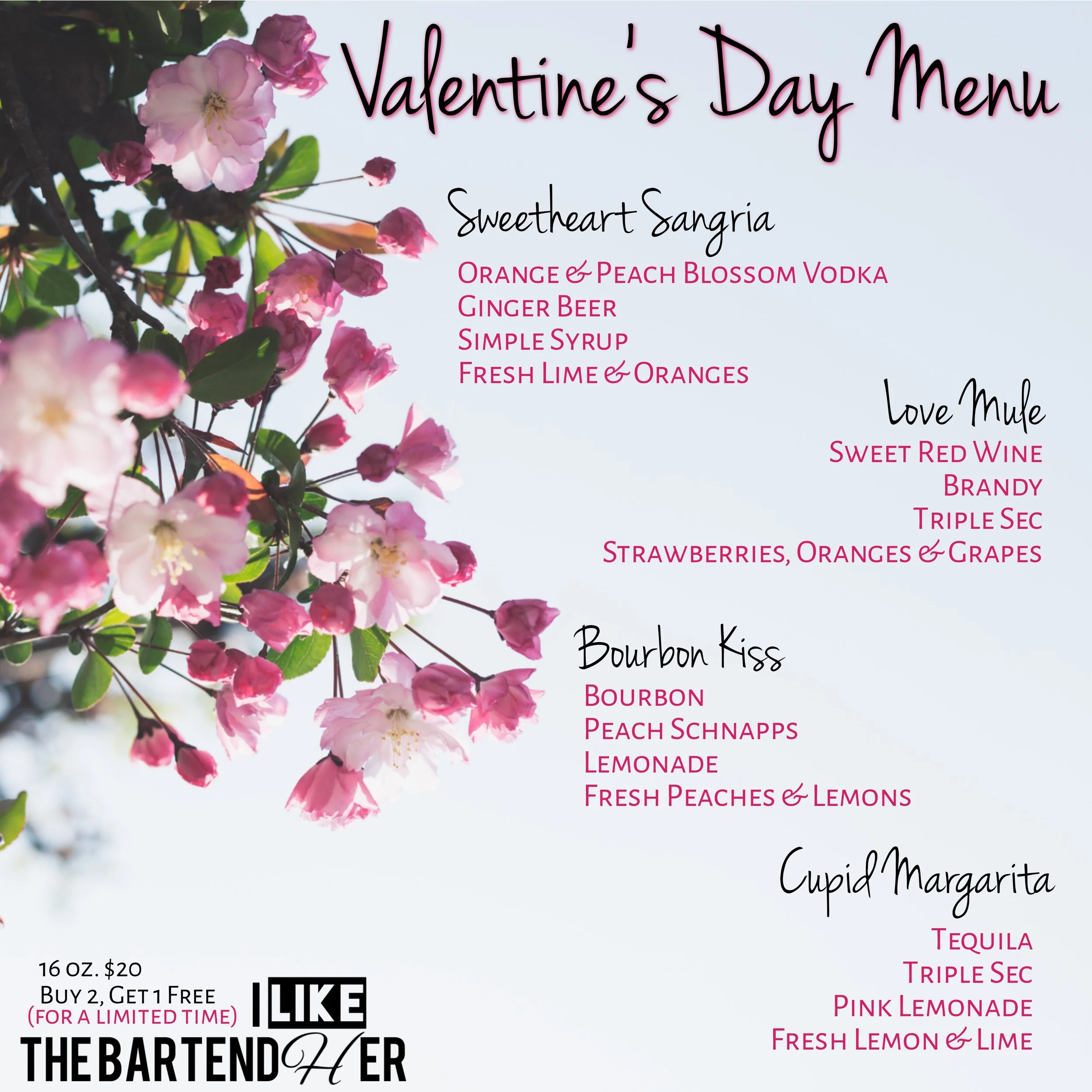 Valentine's Day Menu