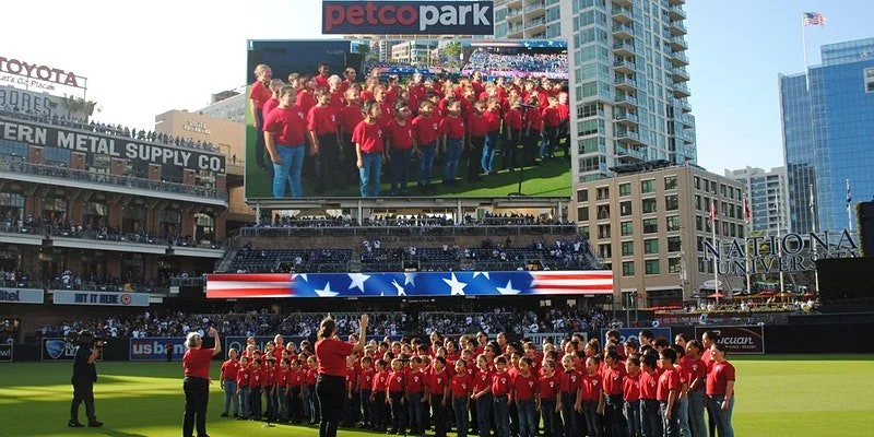 Choristers Sing at the Padres game at Petco Park!