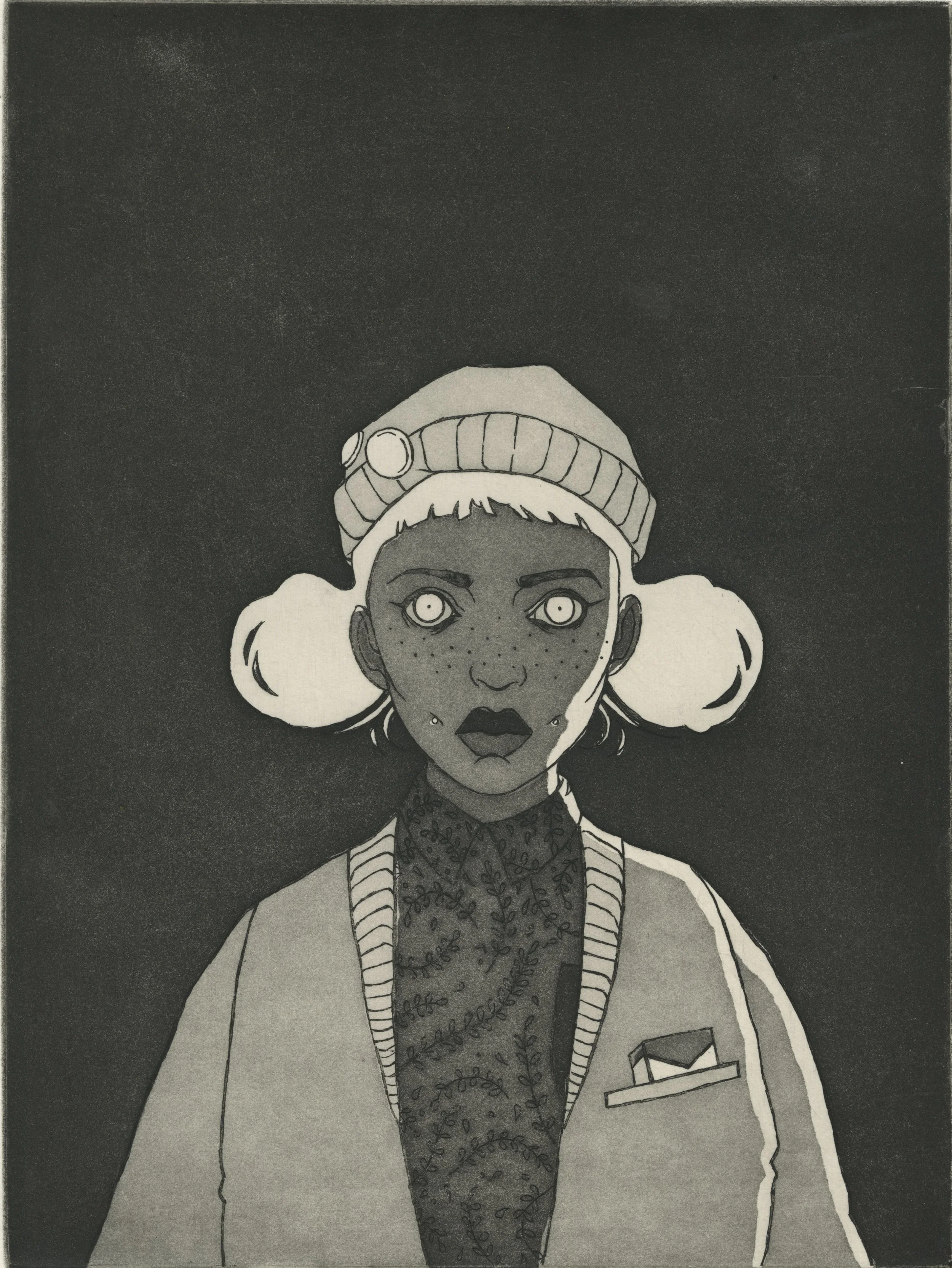 "Self-Portrait", Print on paper. 2017