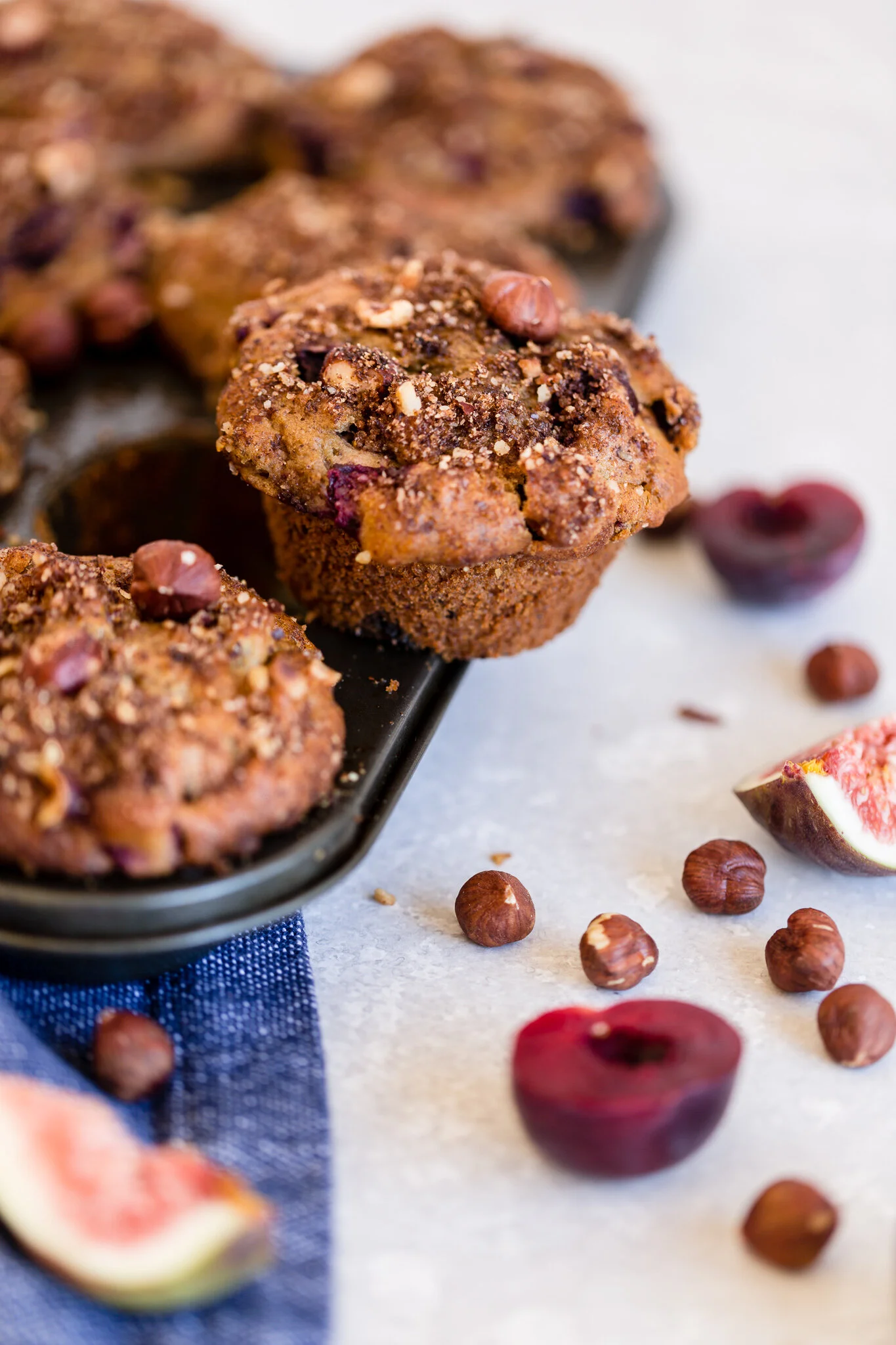 Plum + Hazelnut Muffin