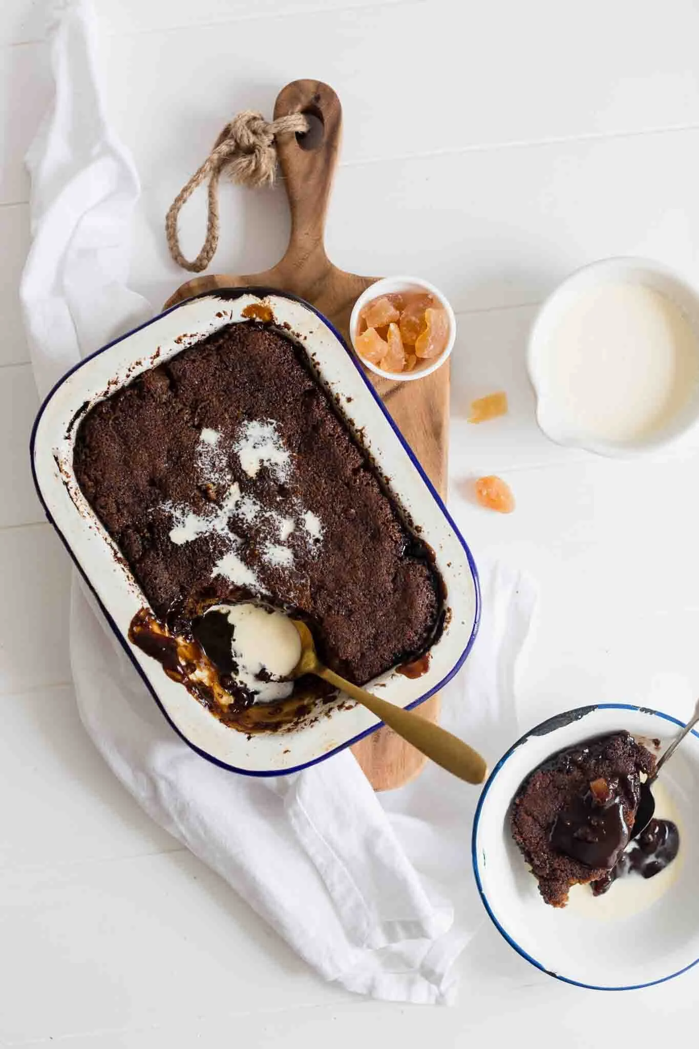 Date and Ginger Self Saucing Pudding