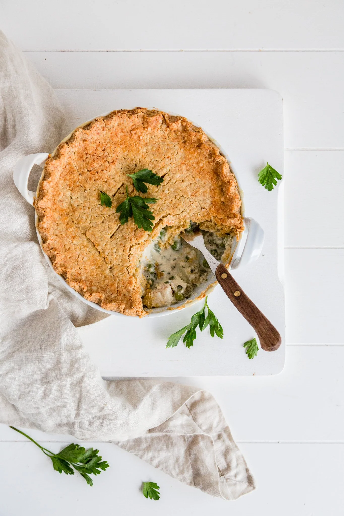 Fish Pie with Cheesy Quinoa Pastry