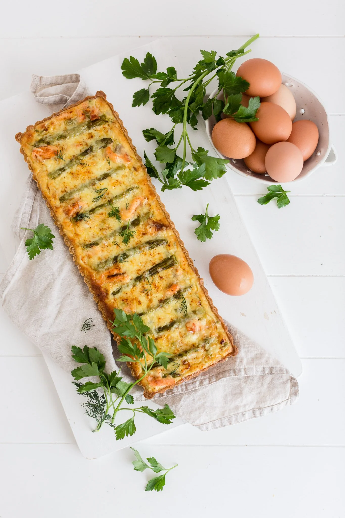 Smoked Salmon and Asparagus Tart