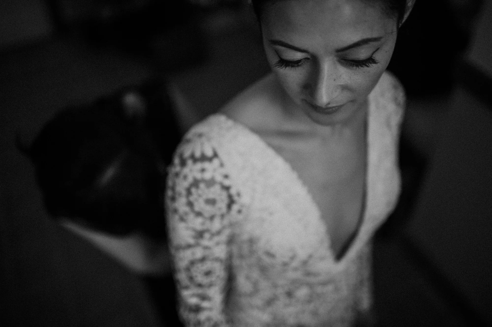 bride in her wedding dress