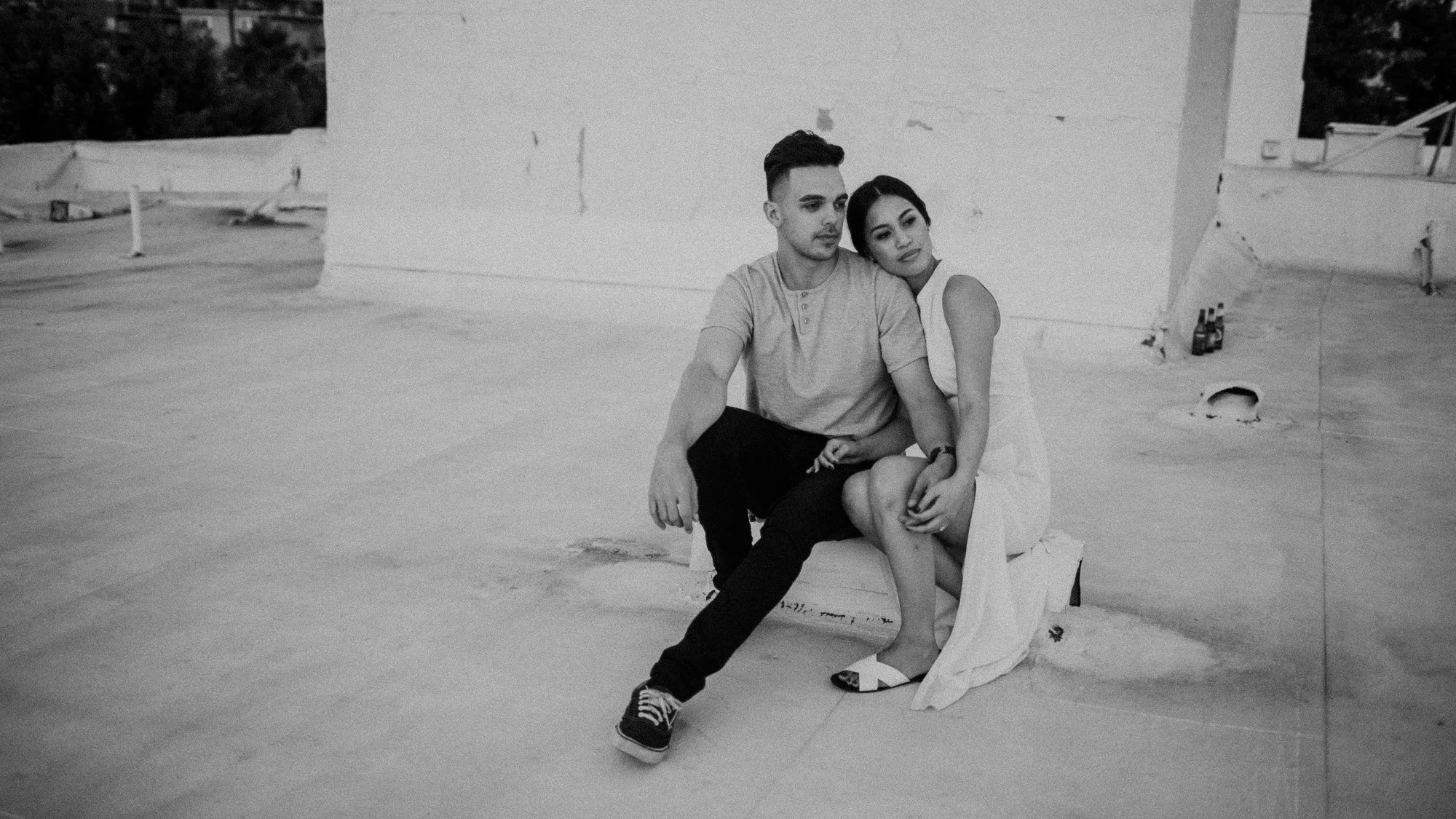rooftop engagement shoot
