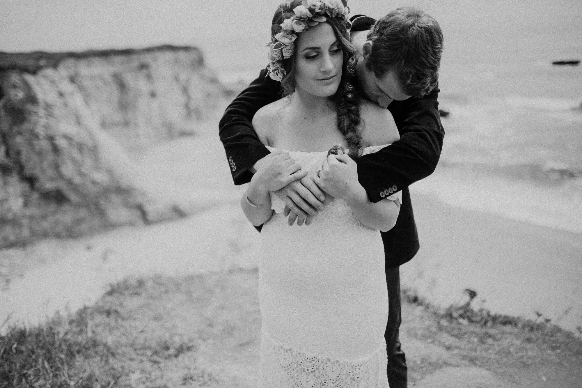 ali and patrick on santa cruz cliffs