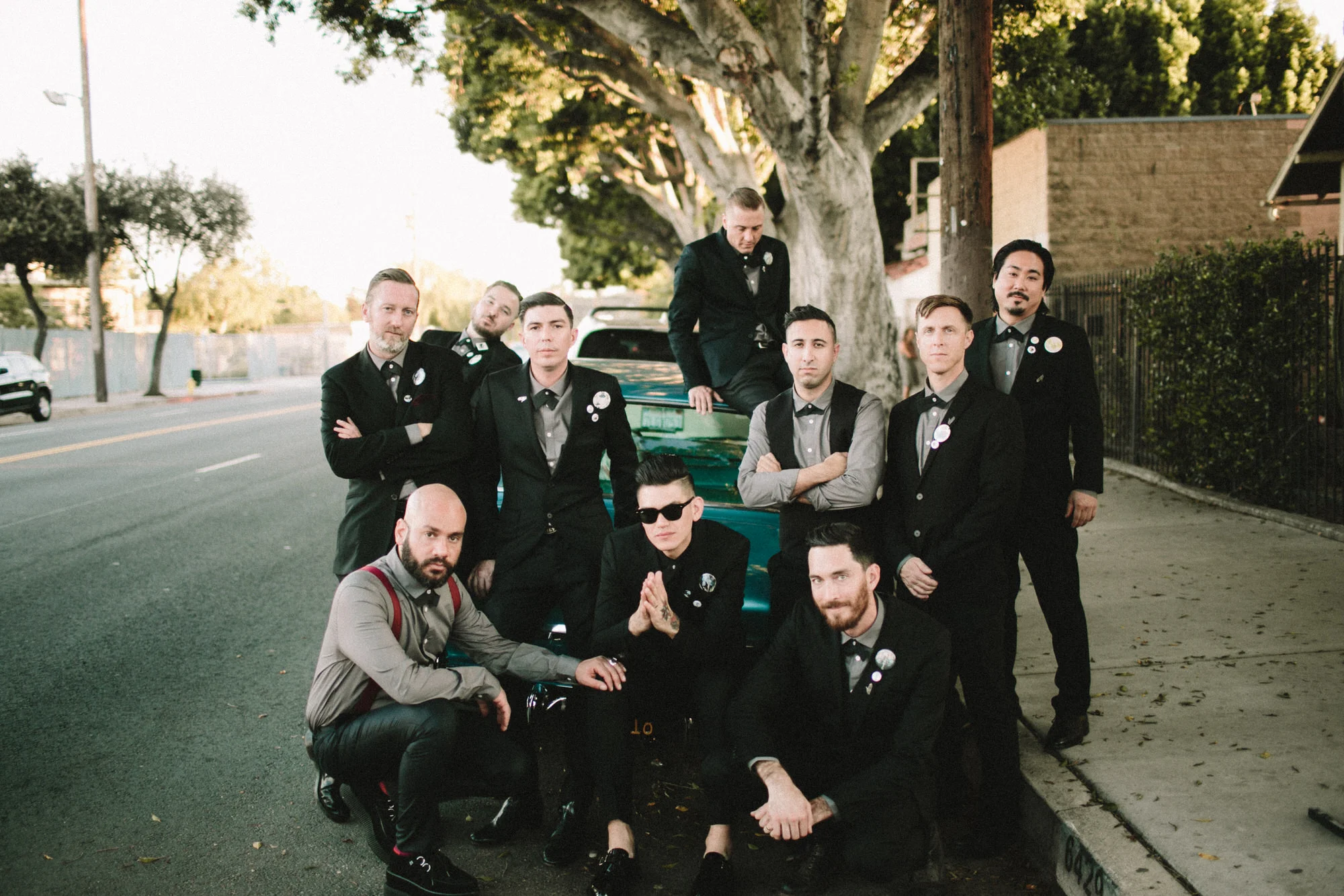groomsmen portrait in los angeles