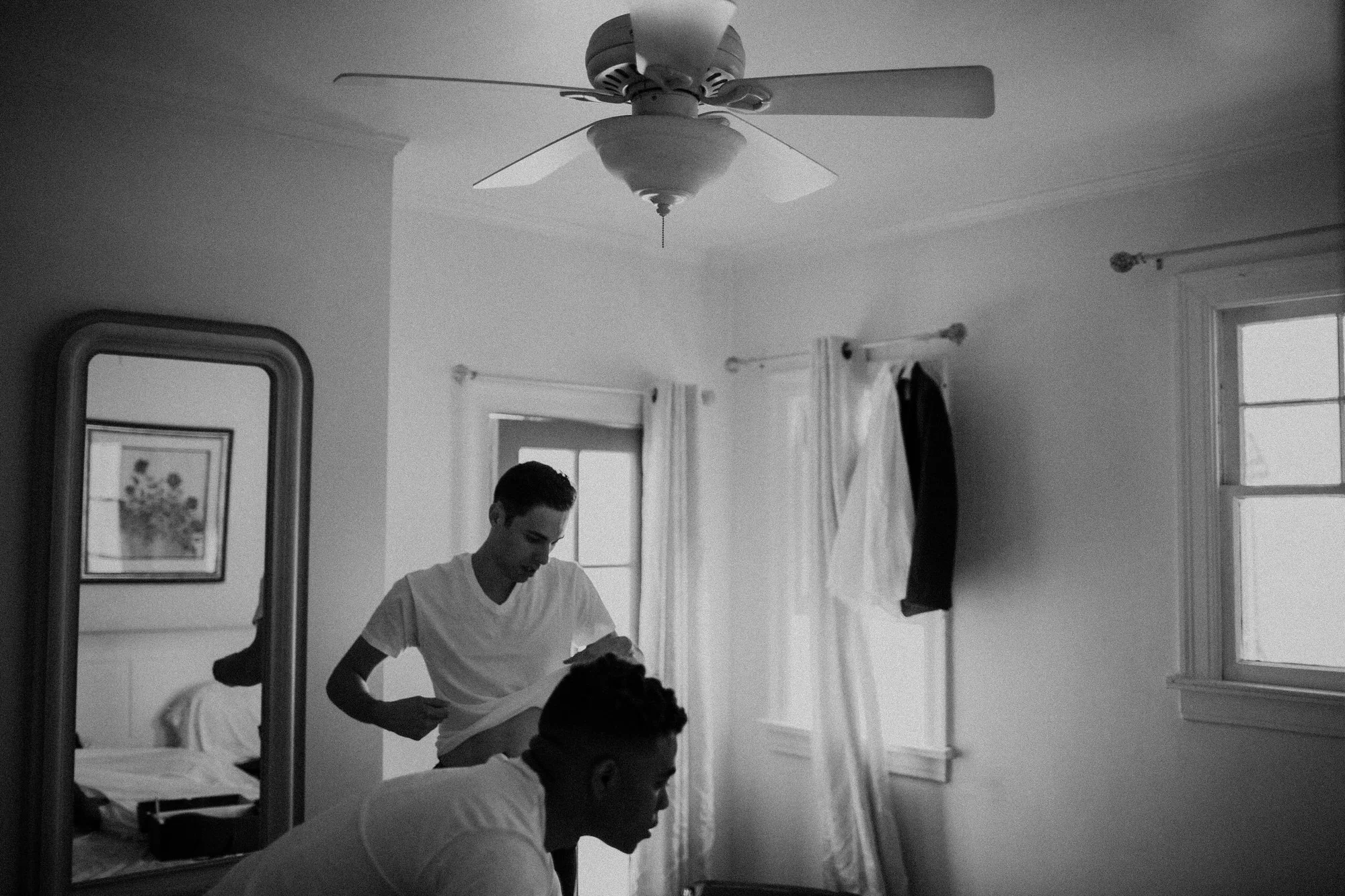 groomsmen getting ready in los angeles