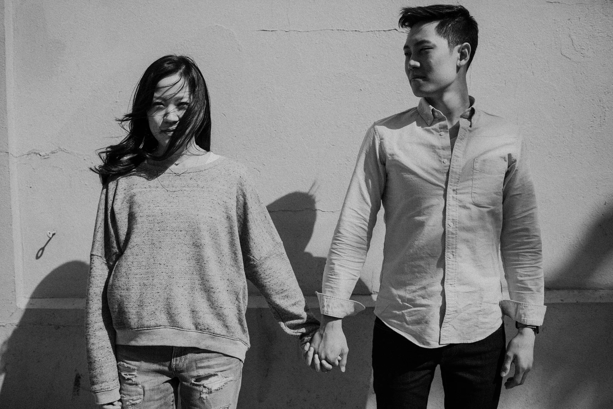 natural light engagement photos