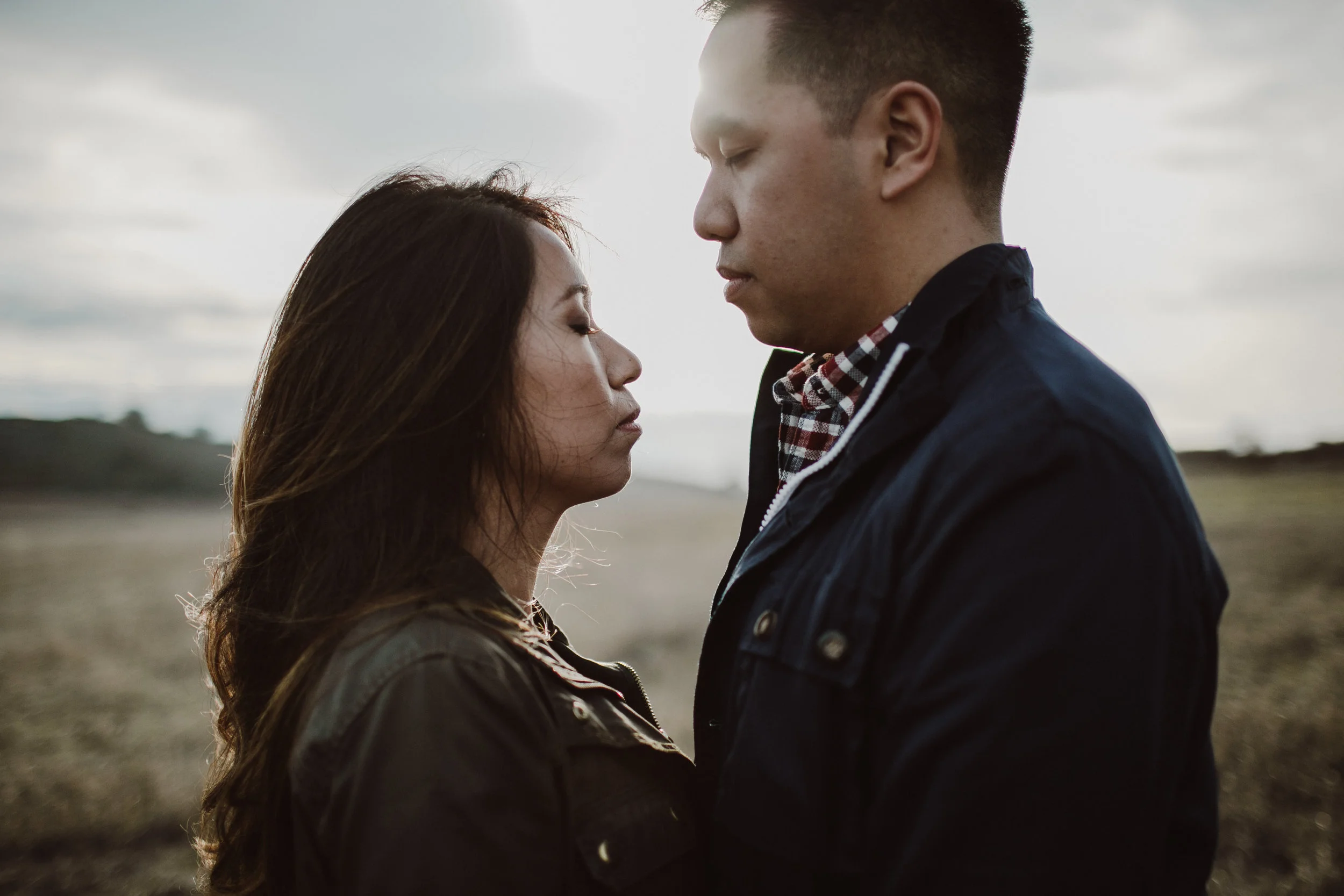 sunset engagement photography