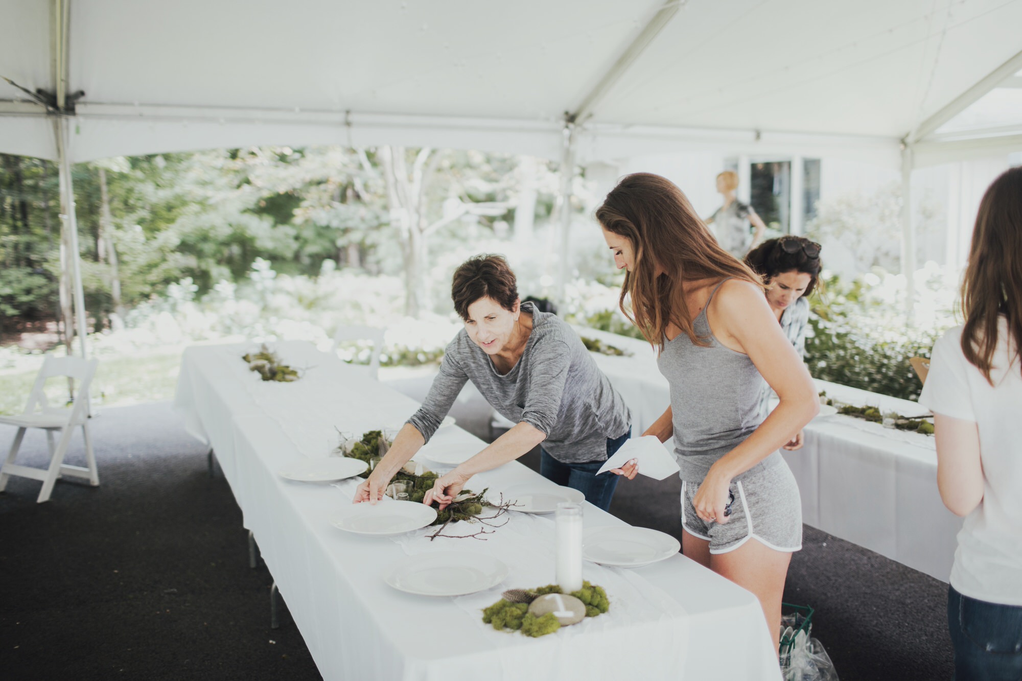 white tent reception area in new york