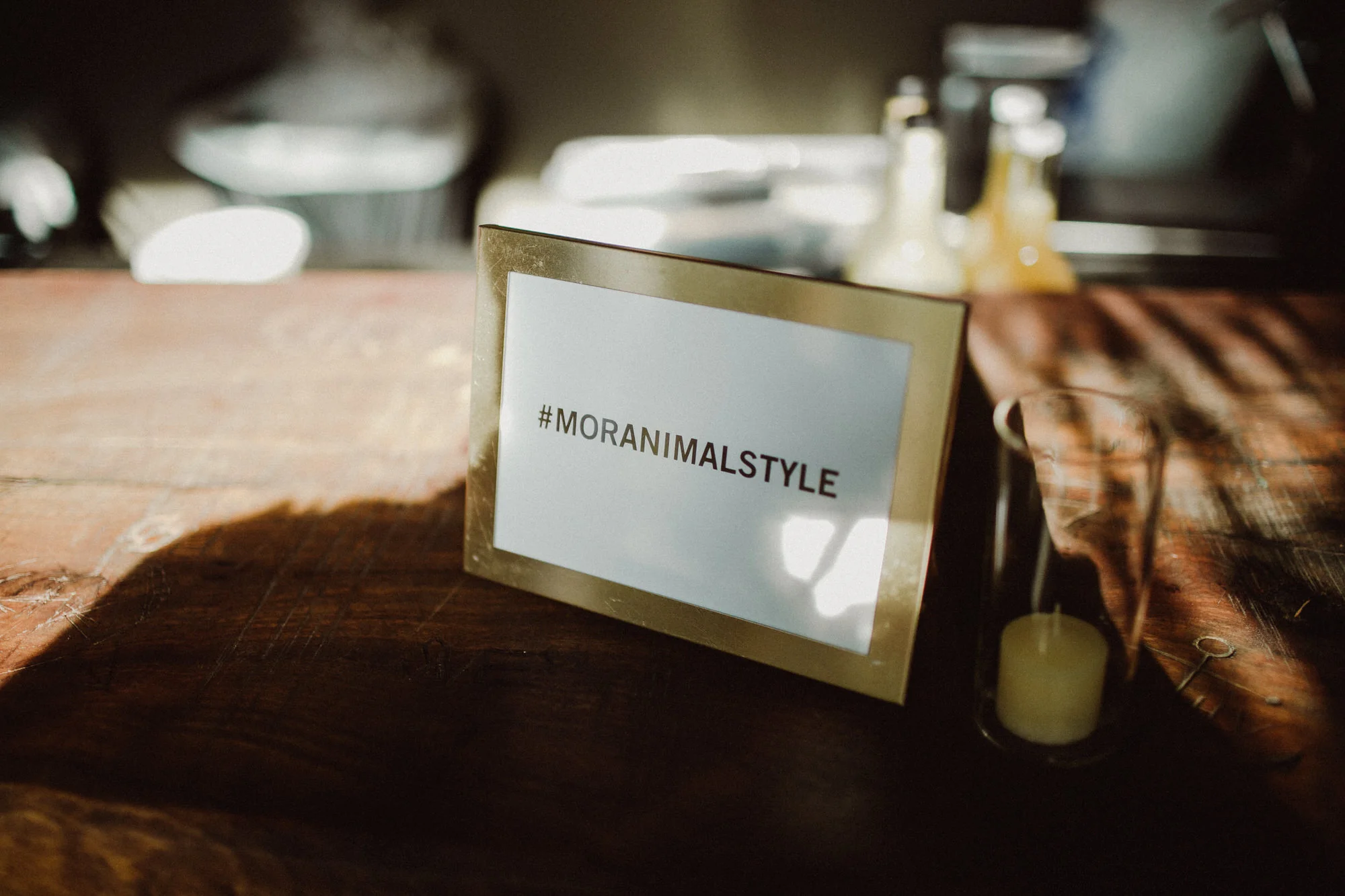 moranimal style wedding hashtag