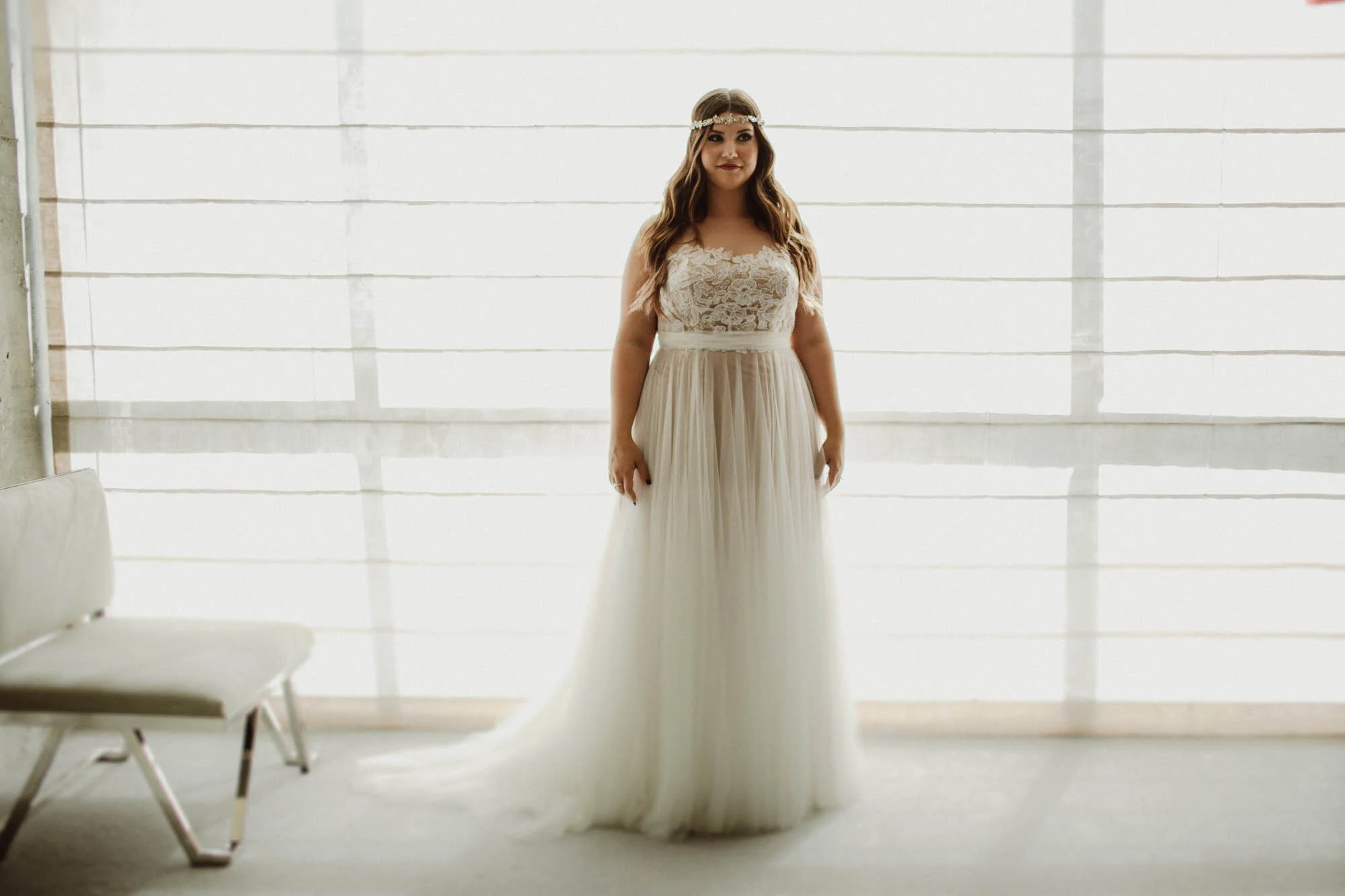 portrait of kristen on her wedding day